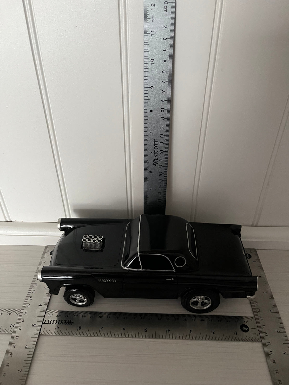 Retro Inspired C1990’s Black Display Hand Painted Gasser Model SST-106 1955 Ford Thunderbird