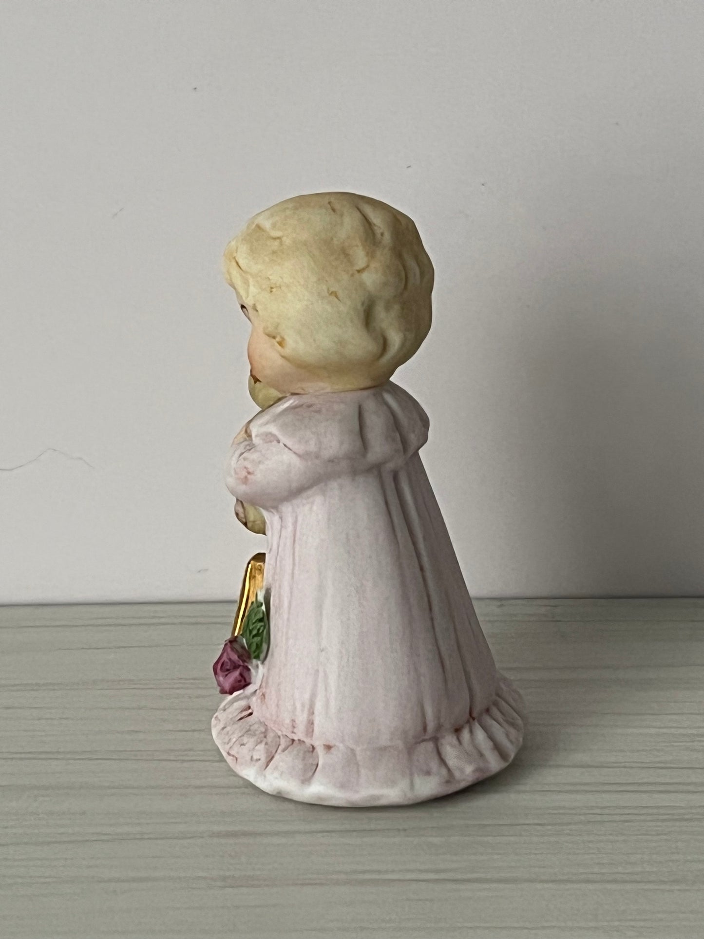 Vintage 1980s Enesco “Growing Up Girls” 1st Birthday Blonde Figurine – Style E2301 (1981)