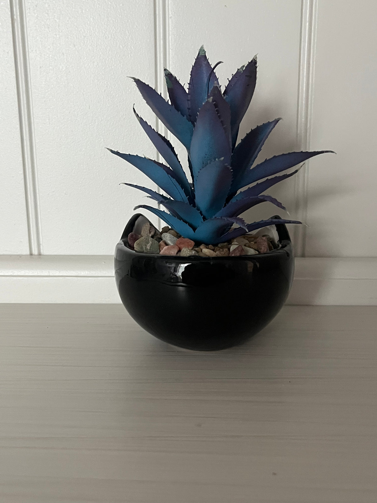 Retro Black Cat Faux Succulent Planter | Halloween Décor