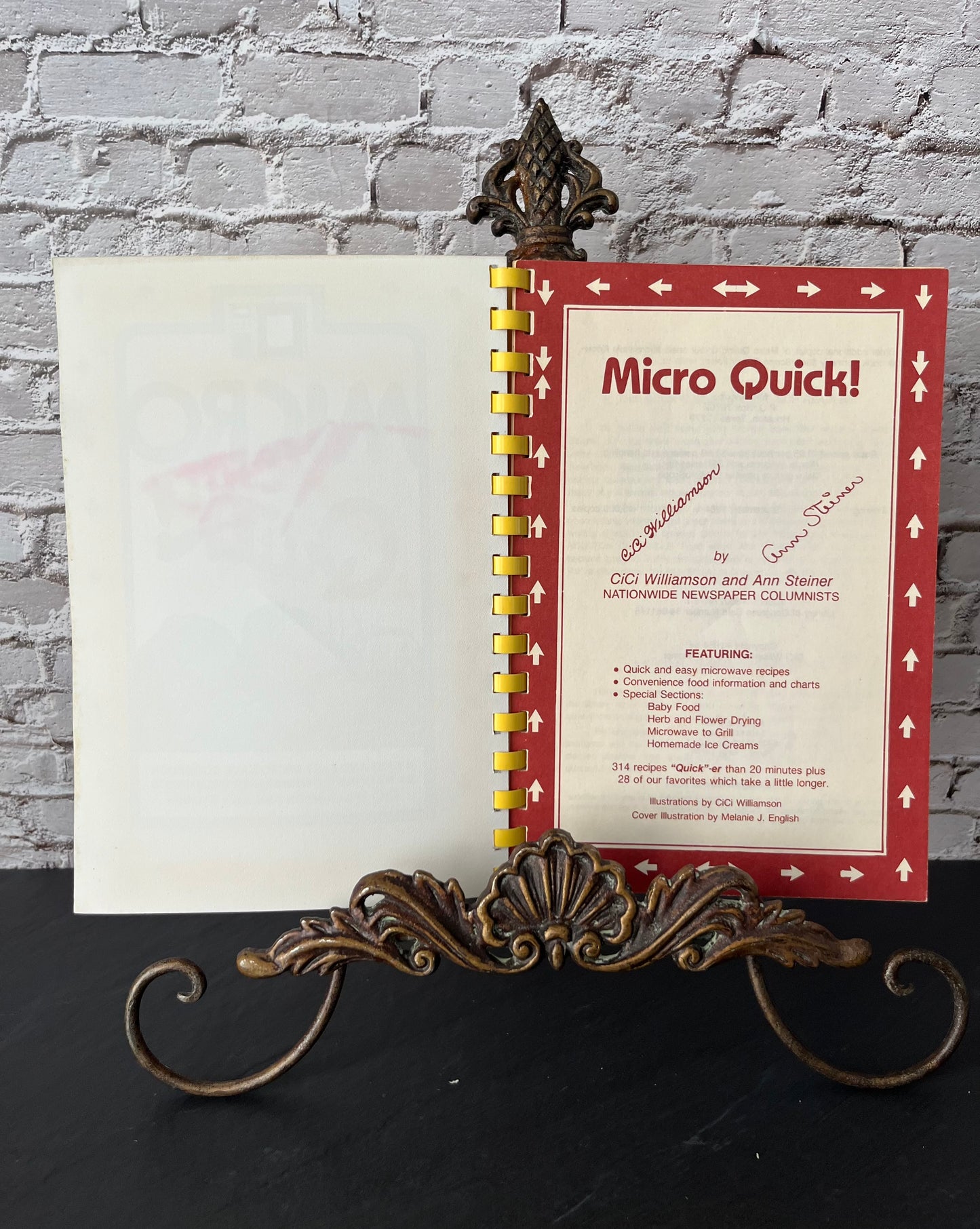 Vintage 1984 Micro Quick! Microwave  Spiral Bound Cookbook by CiCi Williamson & Ann Steiner