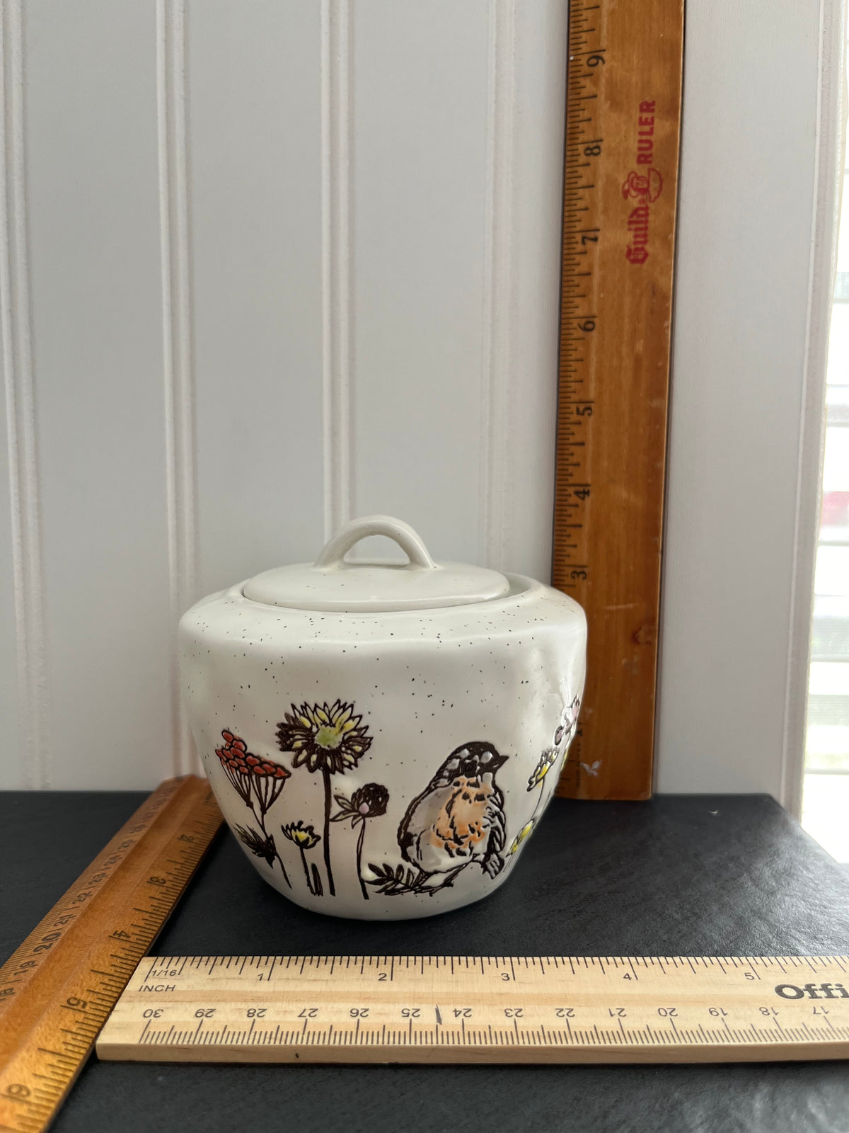 Spectrum Designz Pottery Wildflower Song Birds Creamer & Sugar Set