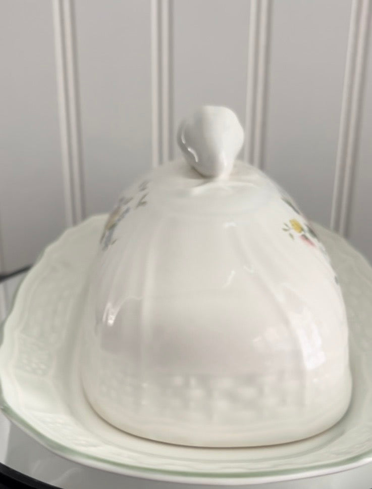 Vintage 1980’s Mikasa Butter Dish with Lid - Renaissance Antique Rose
