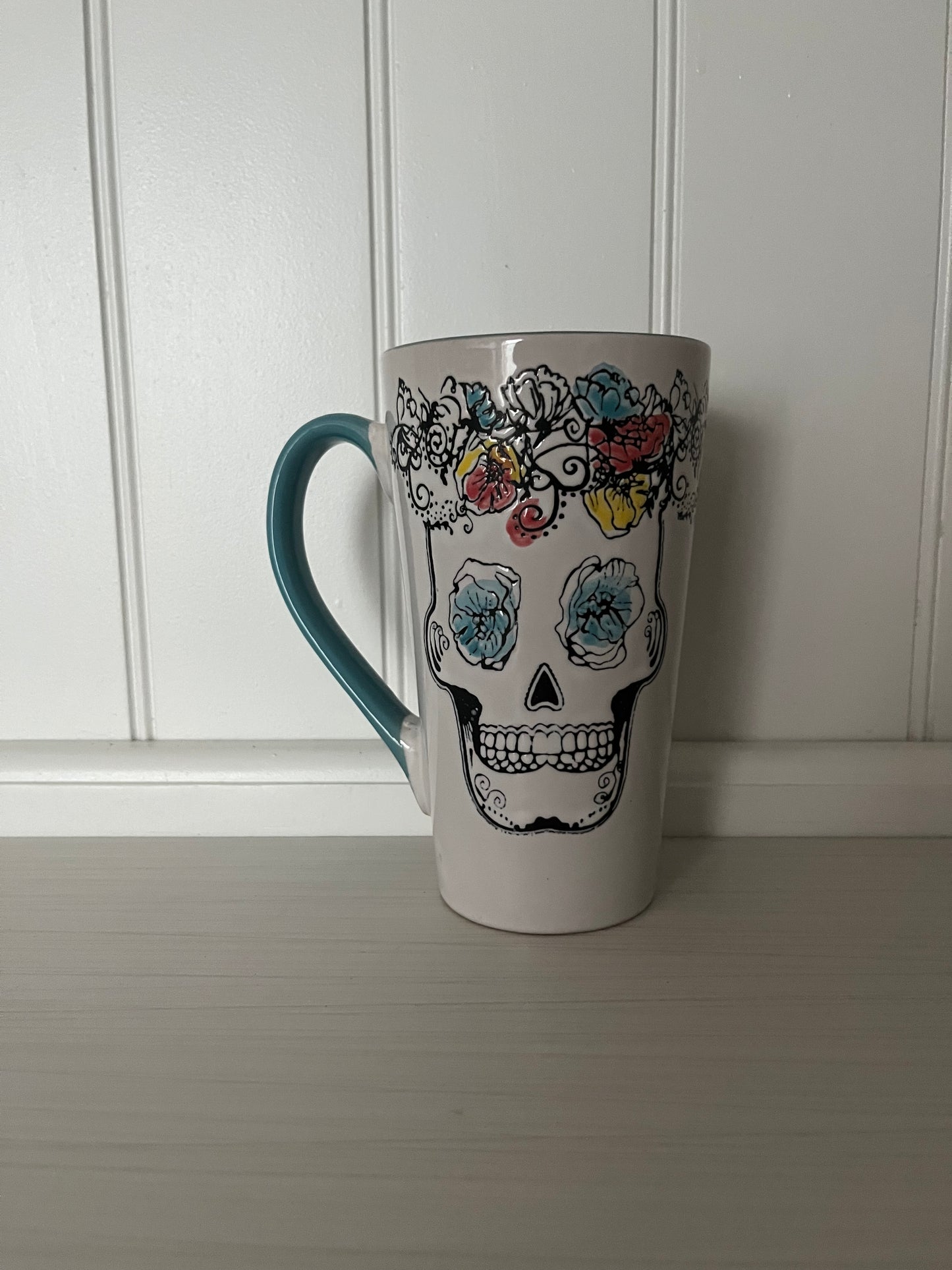 Spectrum Designs “Floral Sugar Skull” Ceramic Mug – 2010s