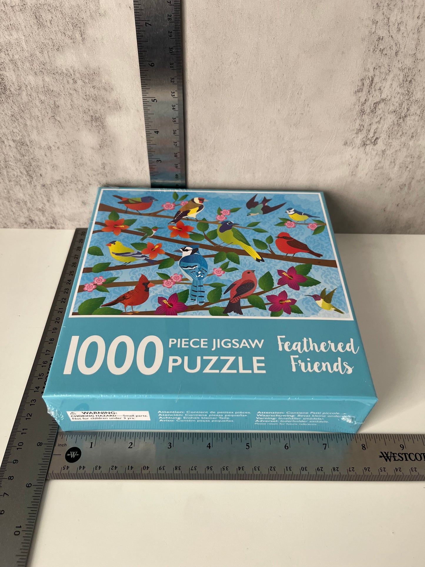 2020s Feathered Friends Bird & Floral 1000 Piece Jigsaw Puzzle — Factory Sealed — Retro-Inspired Nature Illustration — 2021 Contemporary Collectible