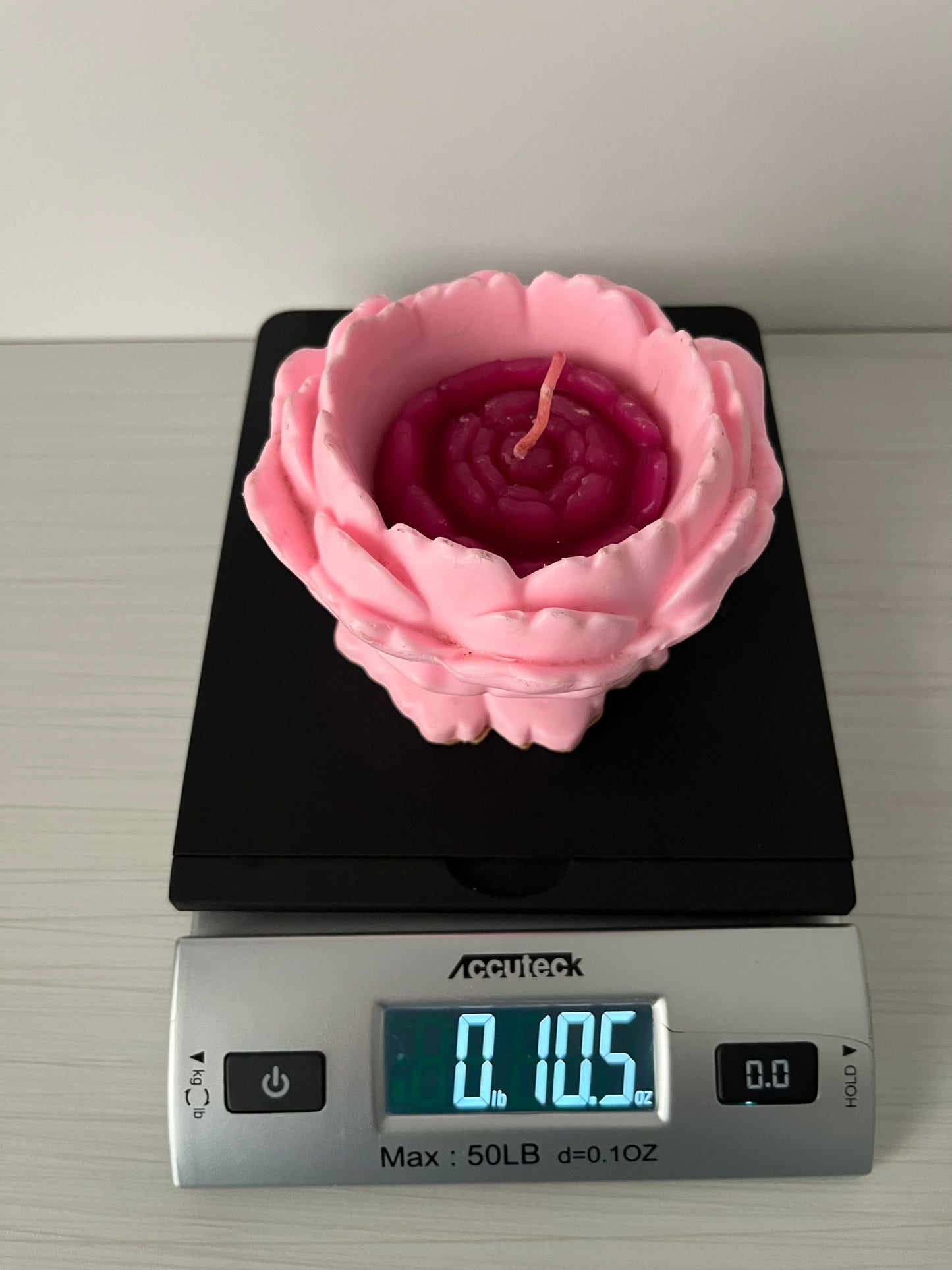 Vintage 1977 Avon “Tender Blossoms” Floral Medley Candle – Pink Peony Flower Pedestal