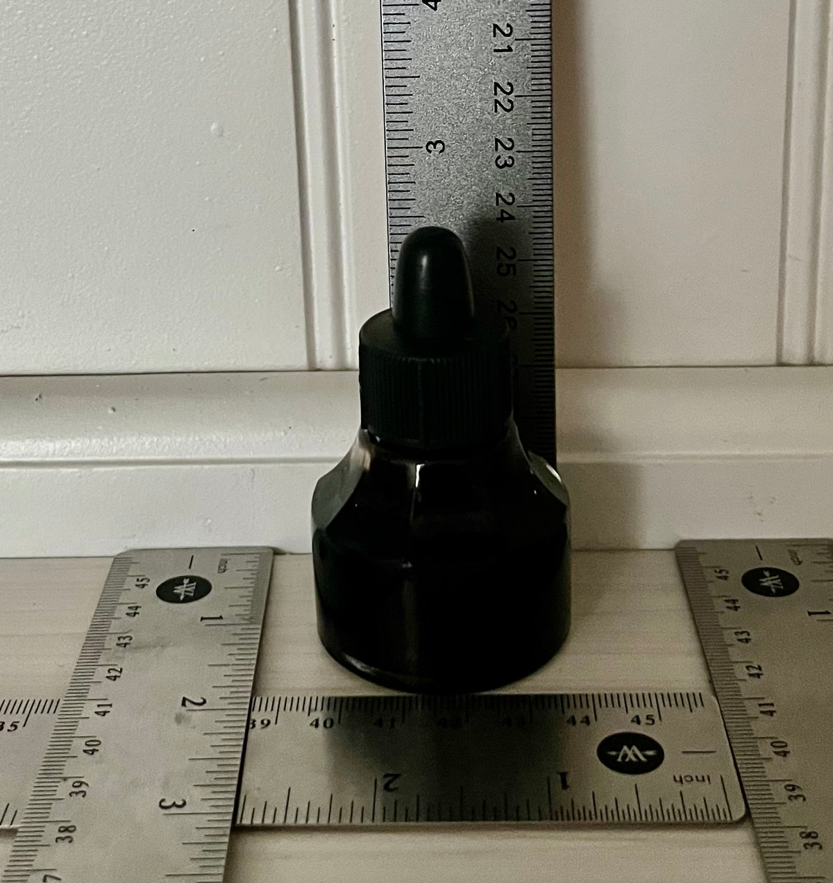 Vintage c1960’s Higgins Drawing Jet Black Ink Bottle with Dropper | Made in USA | Mid-Century Artist Supply