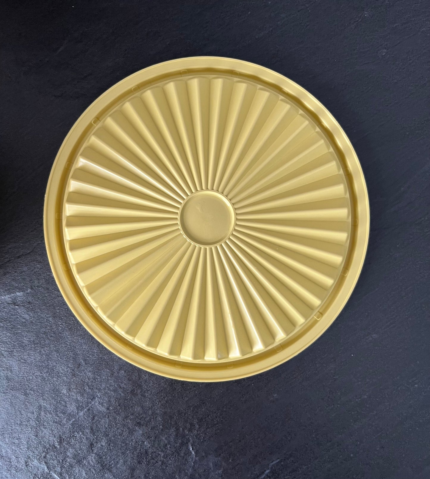 Vintage Tupperware Canister w/ Lid, Yellow Storage Container #809-5, Mid Century Kitchen Canister, Retro Plastic Kitchenware 1970s