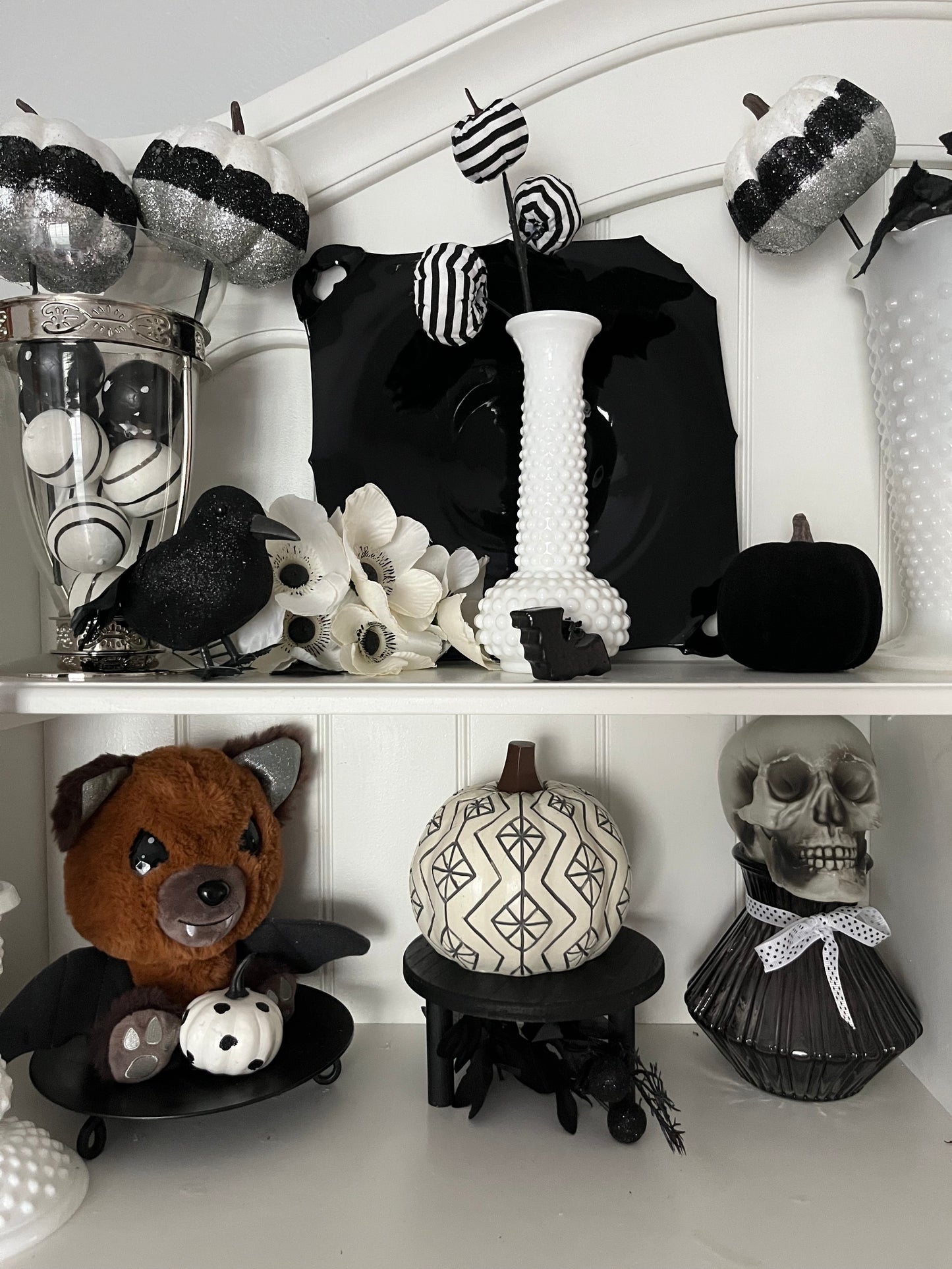 Plush Vampire Bat Toy with Silver Sparkle Ears – Soft Halloween Critter Plush  Precious Moments (Contemporary)