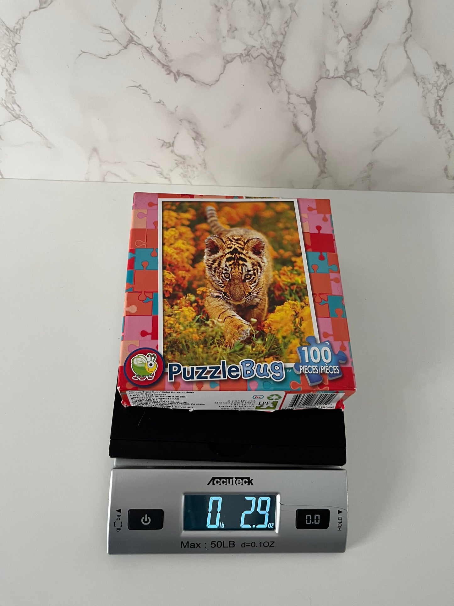 100 Piece 2010s PuzzleBug Tiger Cub Nature Jigsaw Puzzle — Contemporary Wildlife Puzzle (Counted Complete)