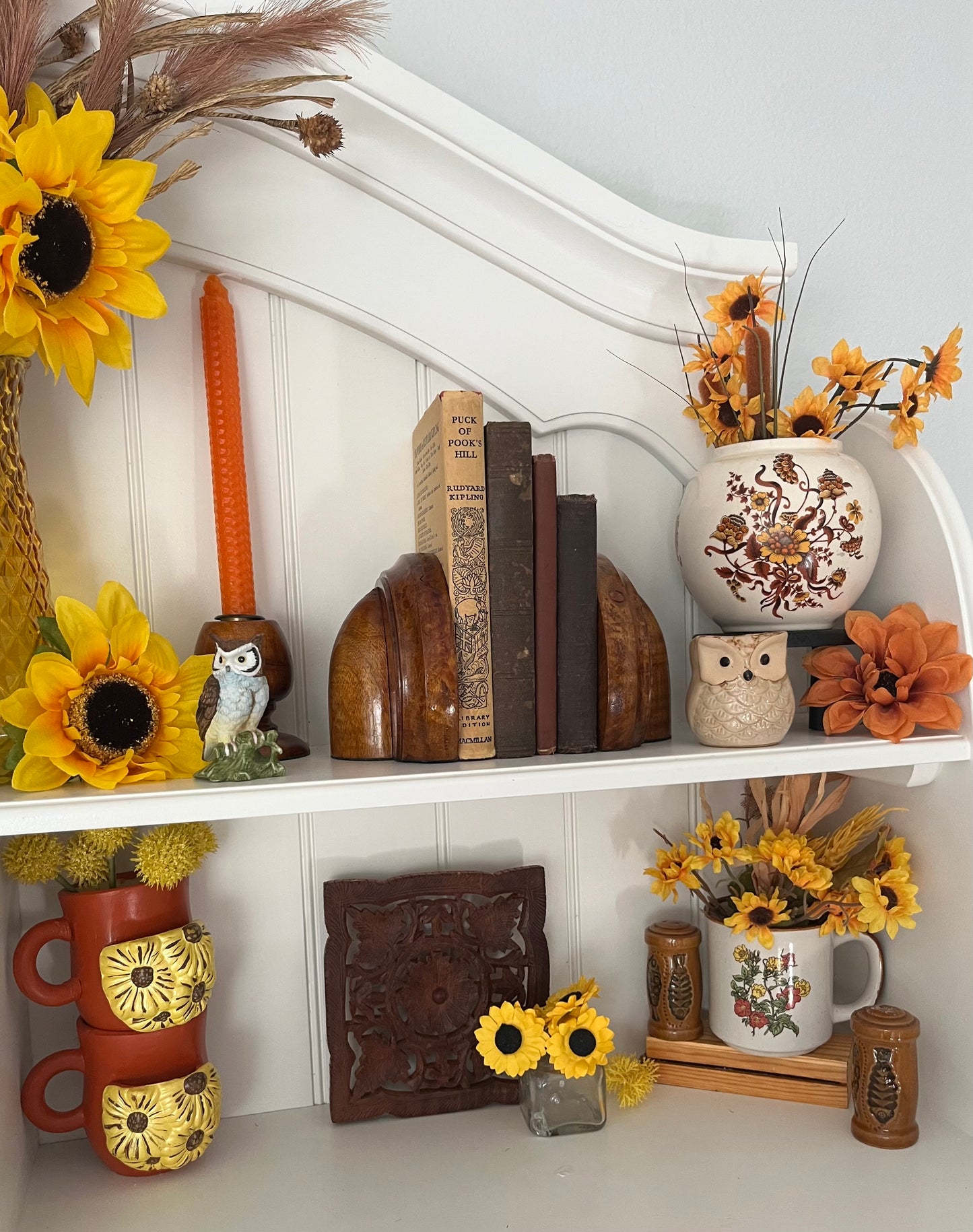 Set of 2 Vintage Takahashi Stoneware Mugs – Poppy & Buttercup Botanical Wildflower Floral – 1970s Japan