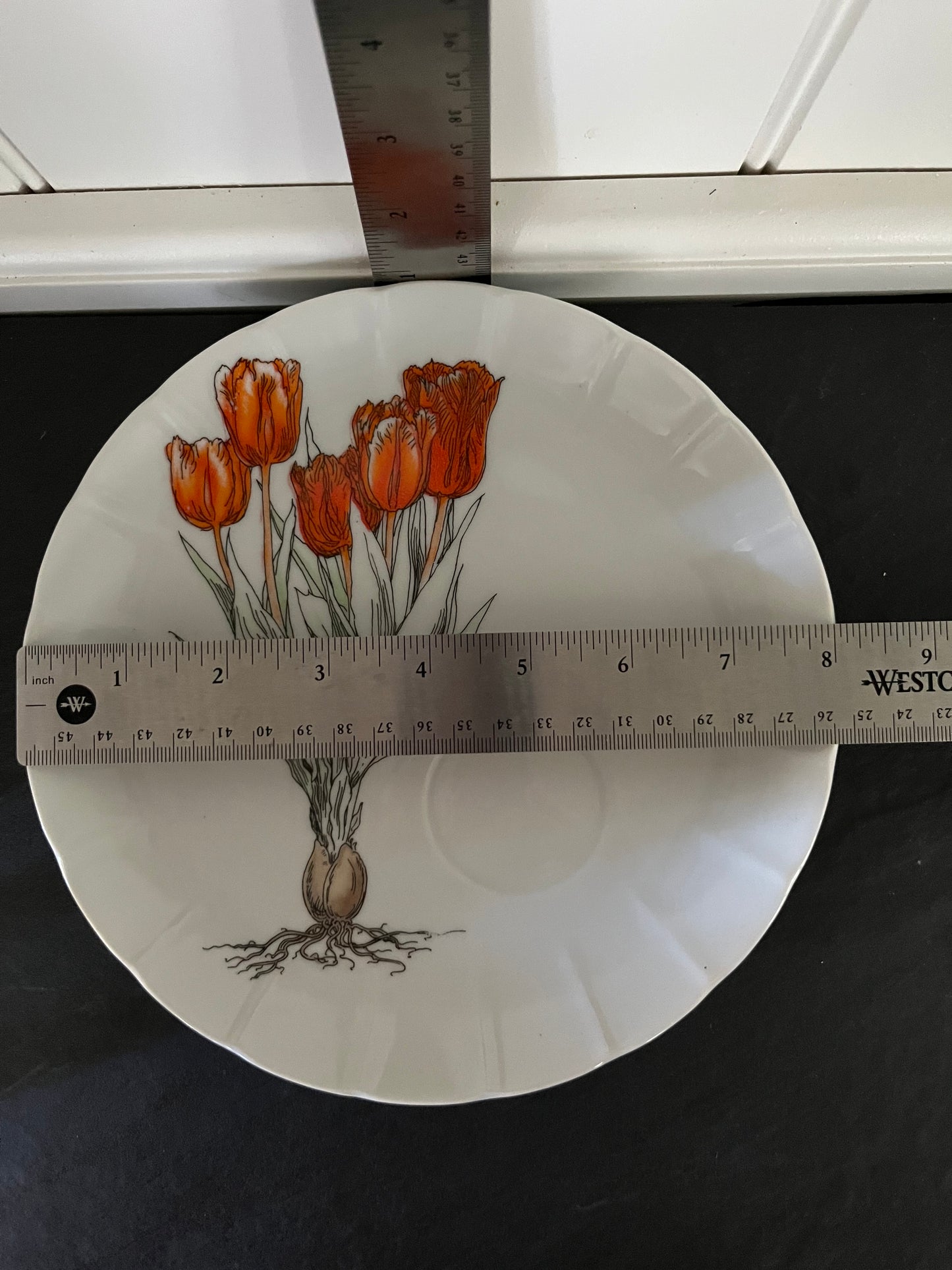 2 Vintage Pink Snack Plate & 1 Tea Cup Set Tulip by SEYMOUR MANN Botanical Modern Fine China