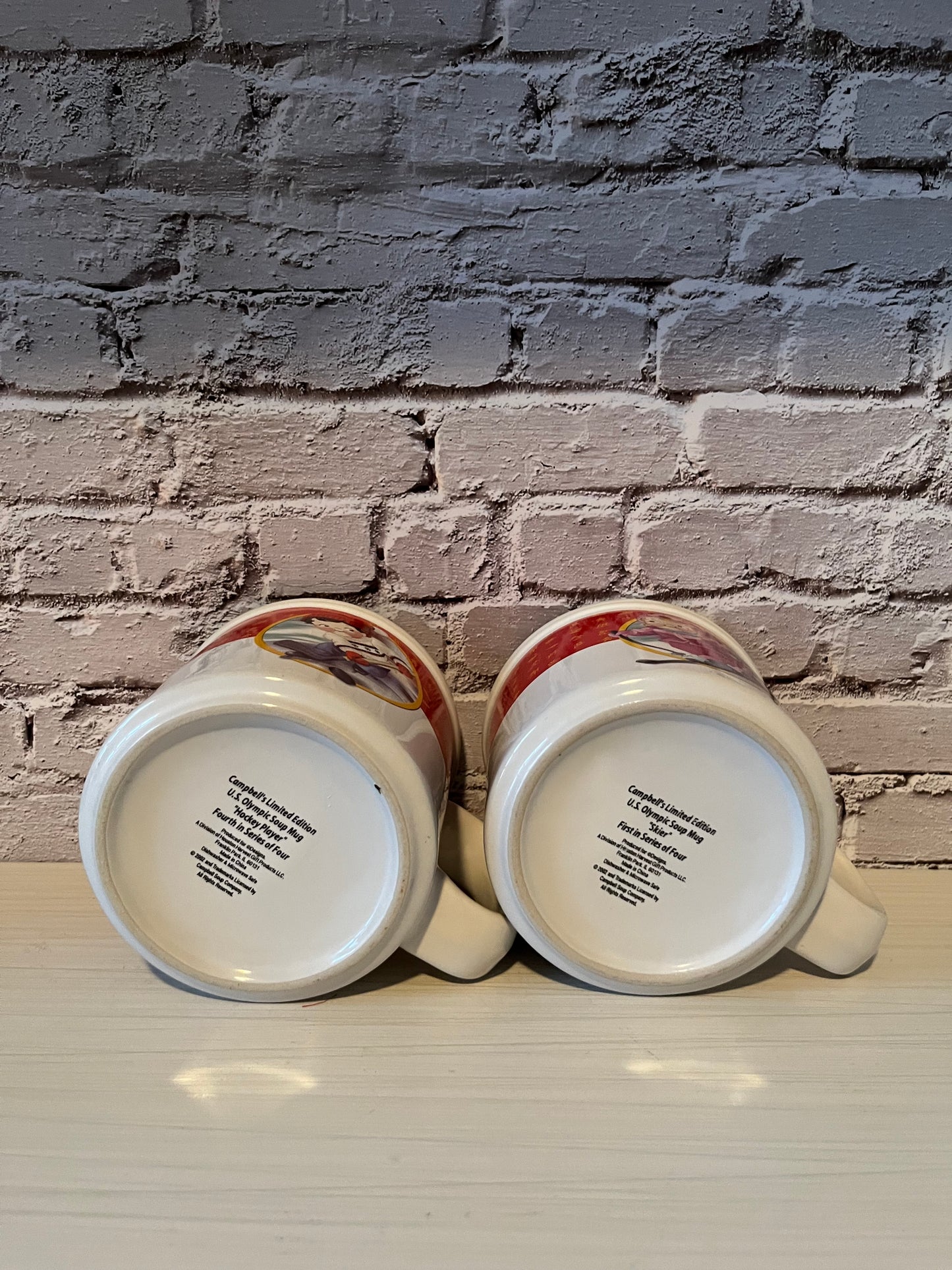 Vintage 2002 Campbell’s Kids Salt Lake Olympics Ski 2 Mug Set – Limited Edition Pair