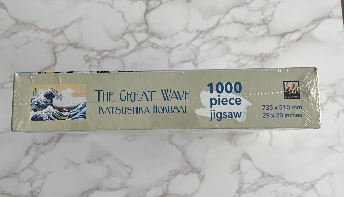 2020s Katsushika Hokusai “The Great Wave off Kanagawa” 1000 Piece Jigsaw Puzzle — Factory Sealed — Classic Japanese Ukiyo-e Art Reproduction