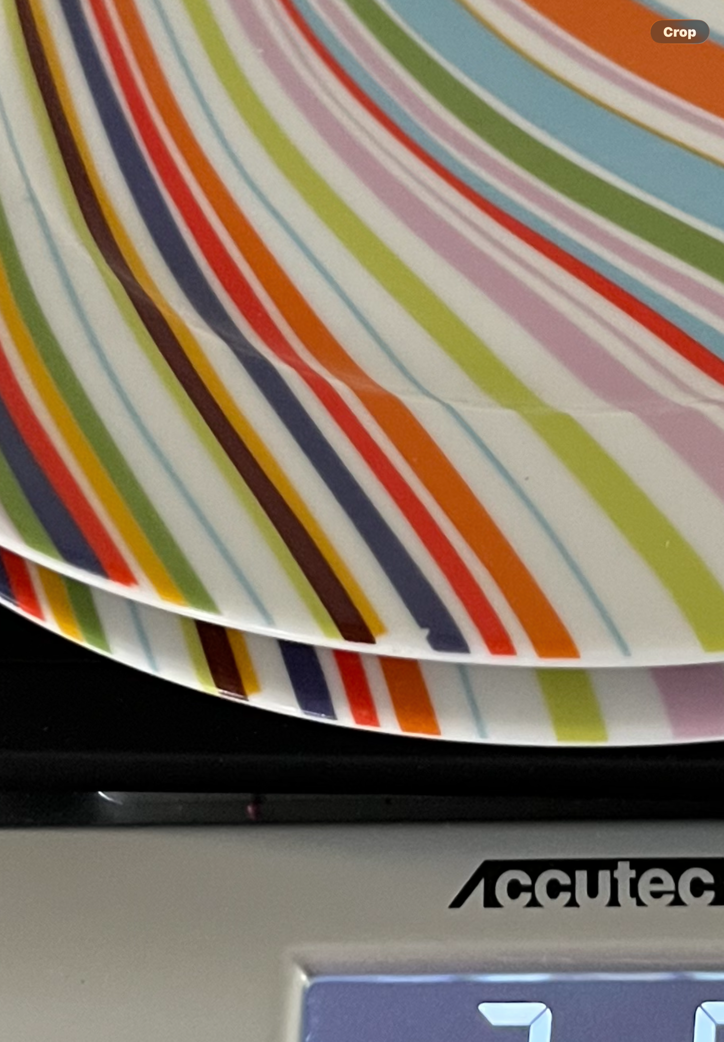 Memphis Design / Postmodern Pattern 
Vintage Style Echo Design Marble Swirl Salad Plates — Set of 2 Vibrant Stripe Plates
