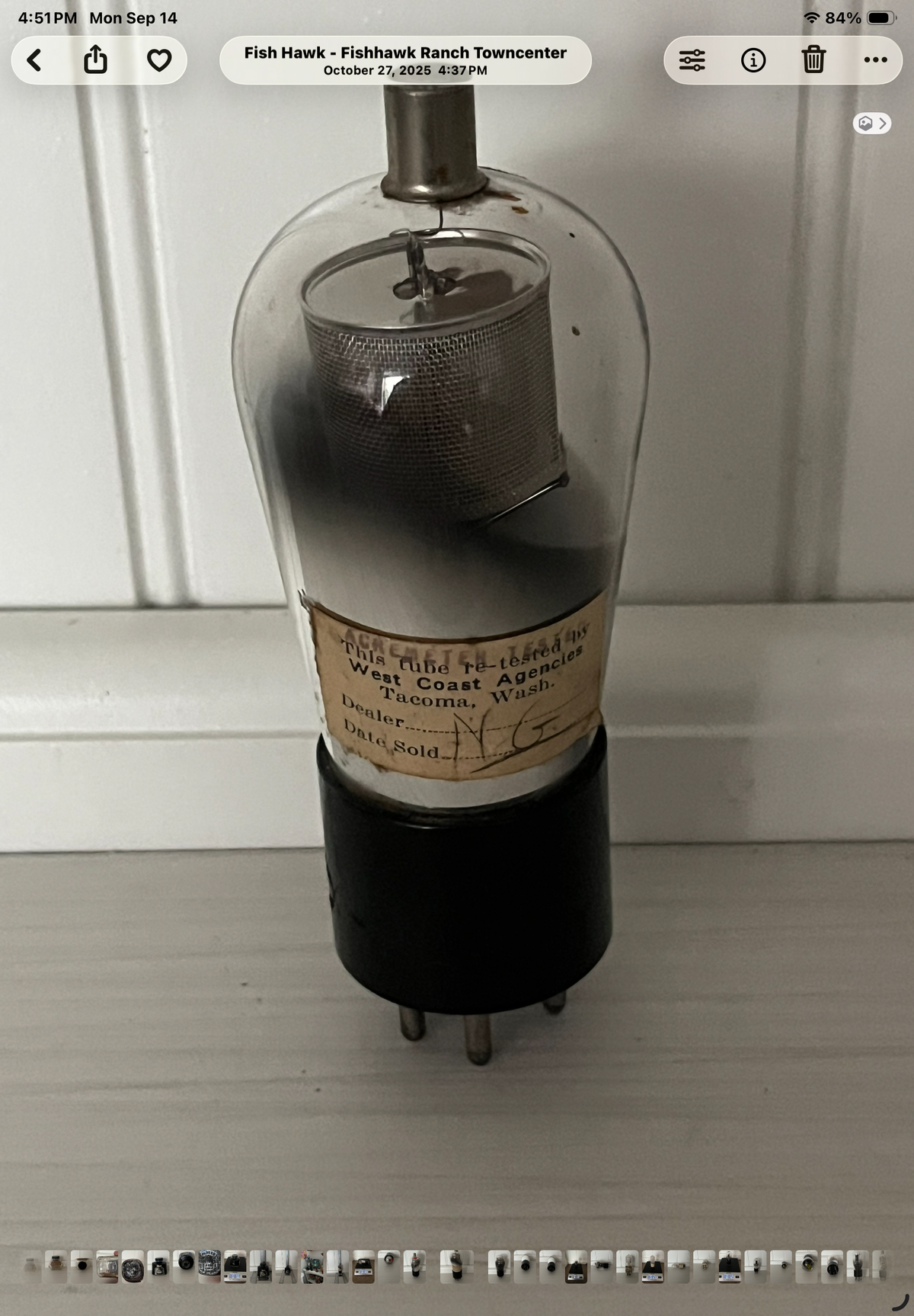 Vintage 1920s Hyvac Screen-Grid Vacuum Tube | Probable Type 224 | 5-Pin