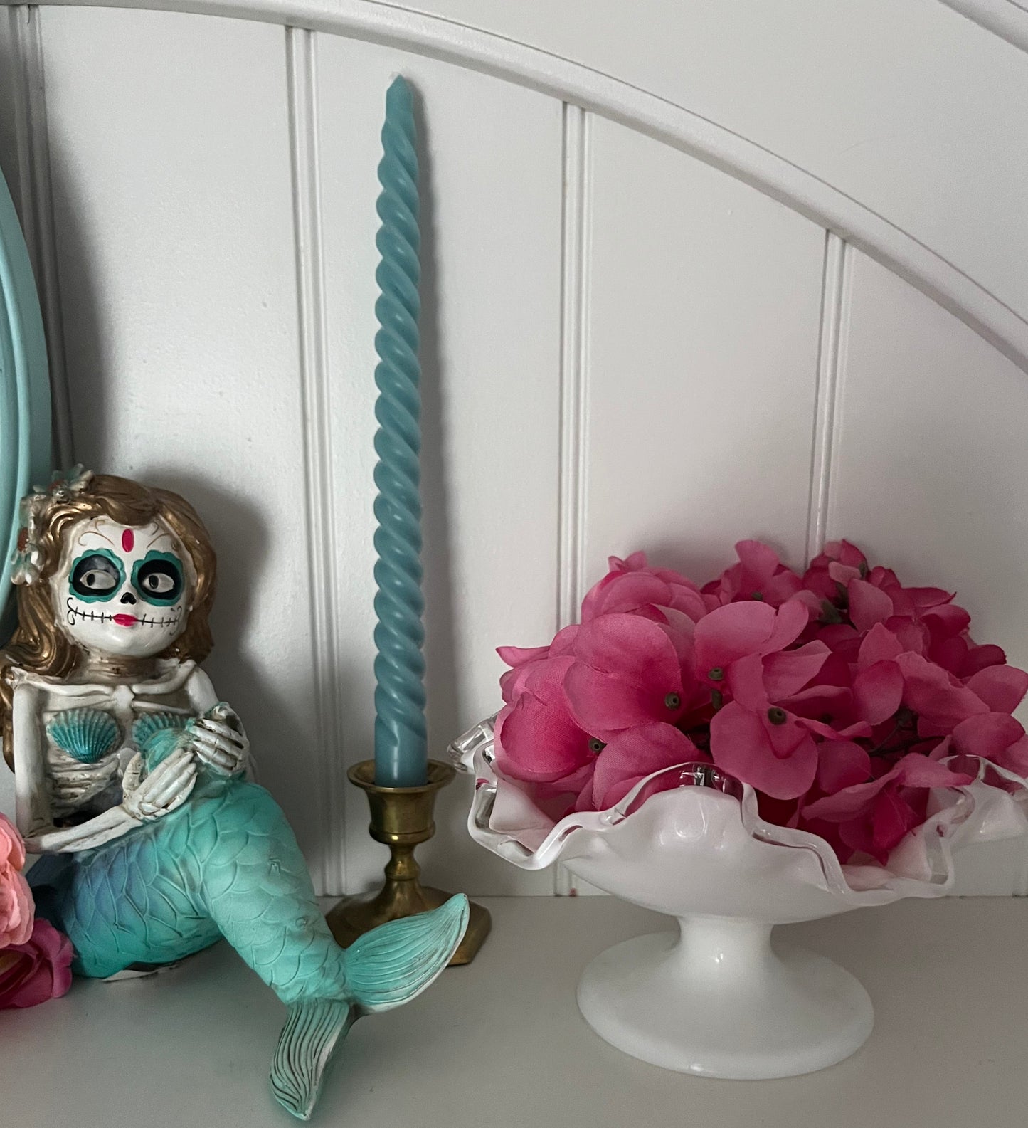 Vintage Solid Brass Mini Hexagonal Candle Holder – 1960s Mid-Century Design (2”)