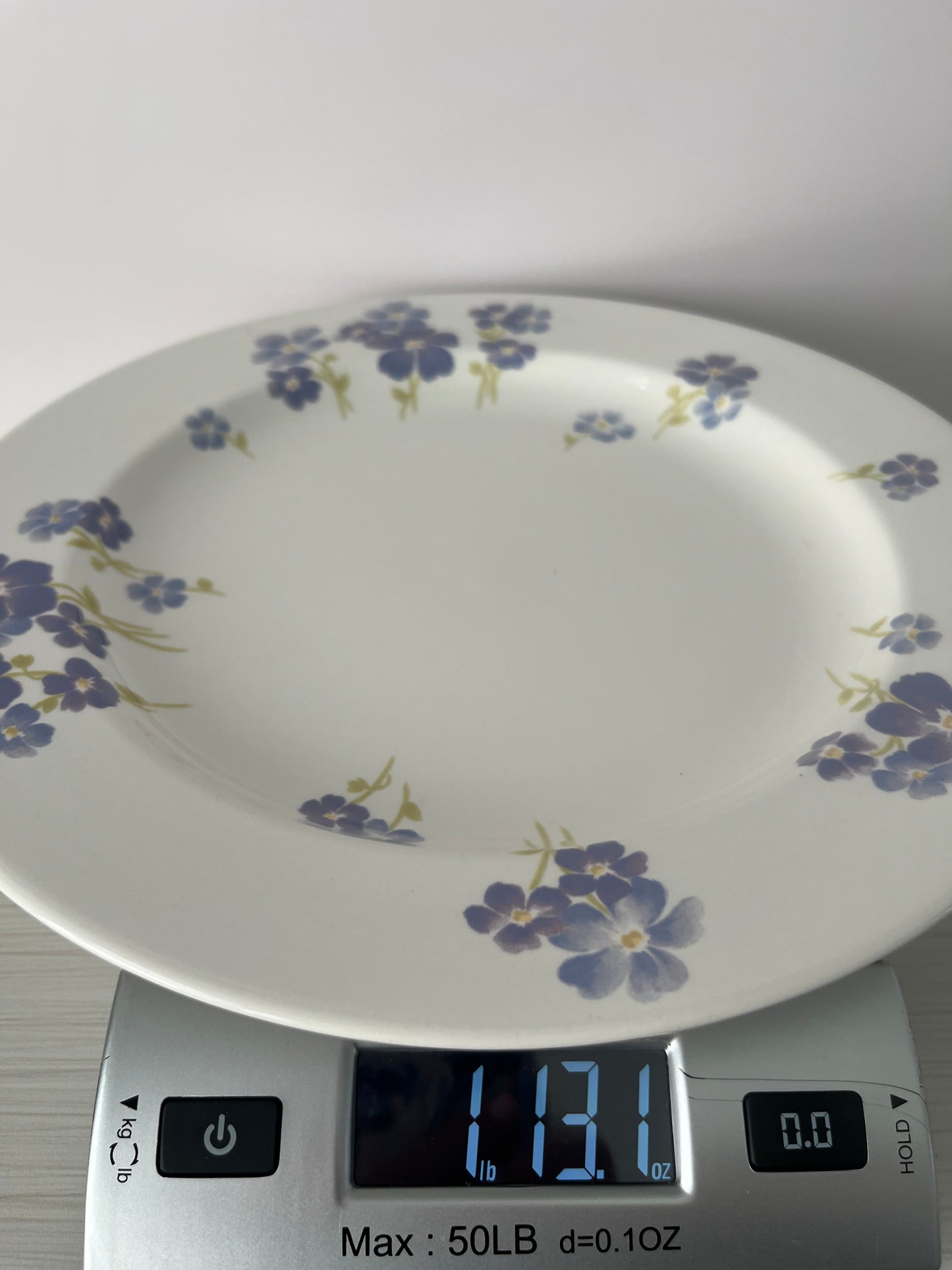 Martha Stewart MSE “Forget Me Not” 11” Dinner Plate – Late 1990s Cottage Floral – 1 Available