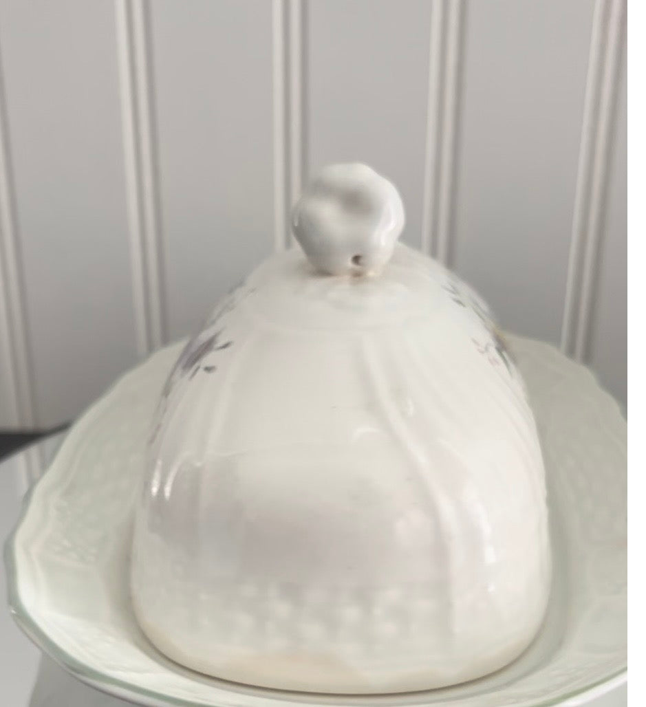 Vintage 1980’s Mikasa Butter Dish with Lid - Renaissance Antique Rose