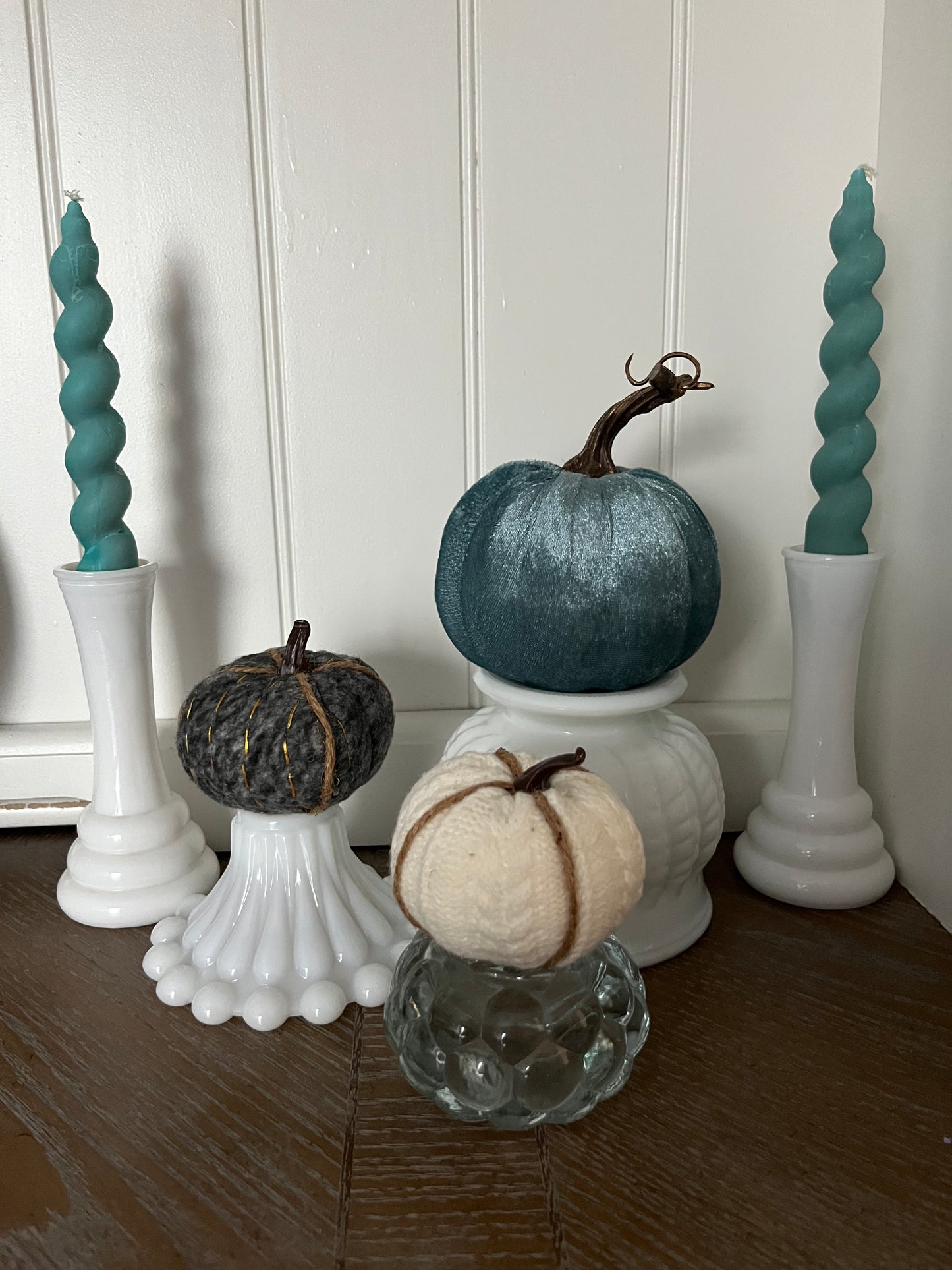 Vintage Anchor Hocking Berwick  Milk Glass Sculptured Boopie Bubble Candle Holder - 4.5" Diameter - 3" High