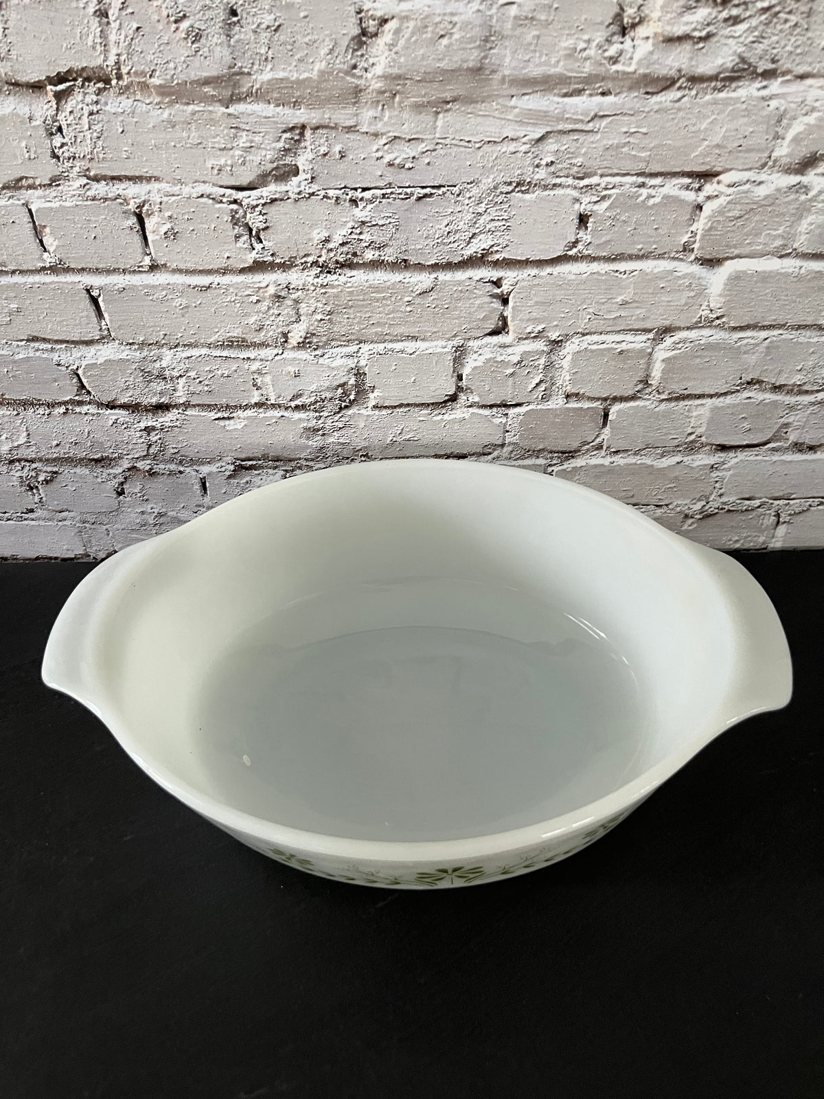 Vintage 1970’s Fire-King Meadow Green #433 Oval Casserole Dish with Glass Lid – 1.5 Qt