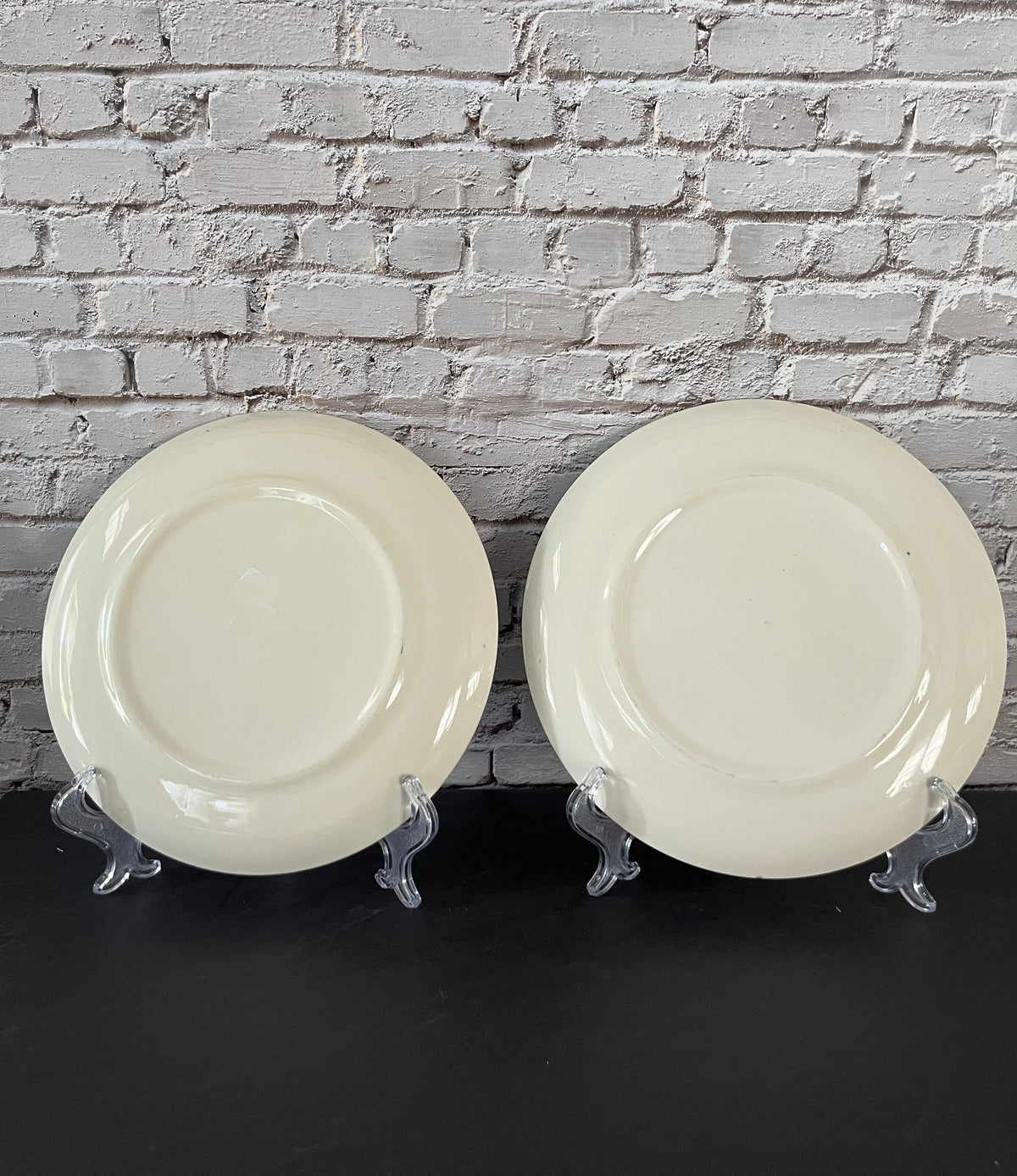 Set of 2 Vintage c1963 SCIO Provincial Rooster Dinner Plates | 9 1/4” USA Made Folk Art Plates