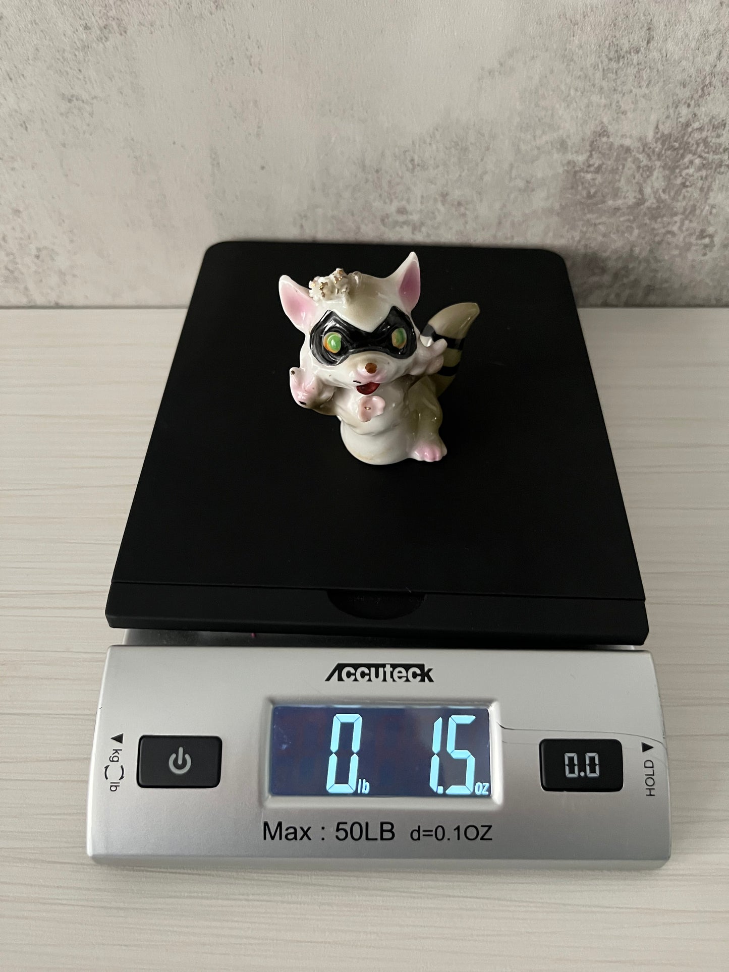 Vintage 1950s Spaghetti Ceramic Anthropomorphic Raccoon Salt Shaker