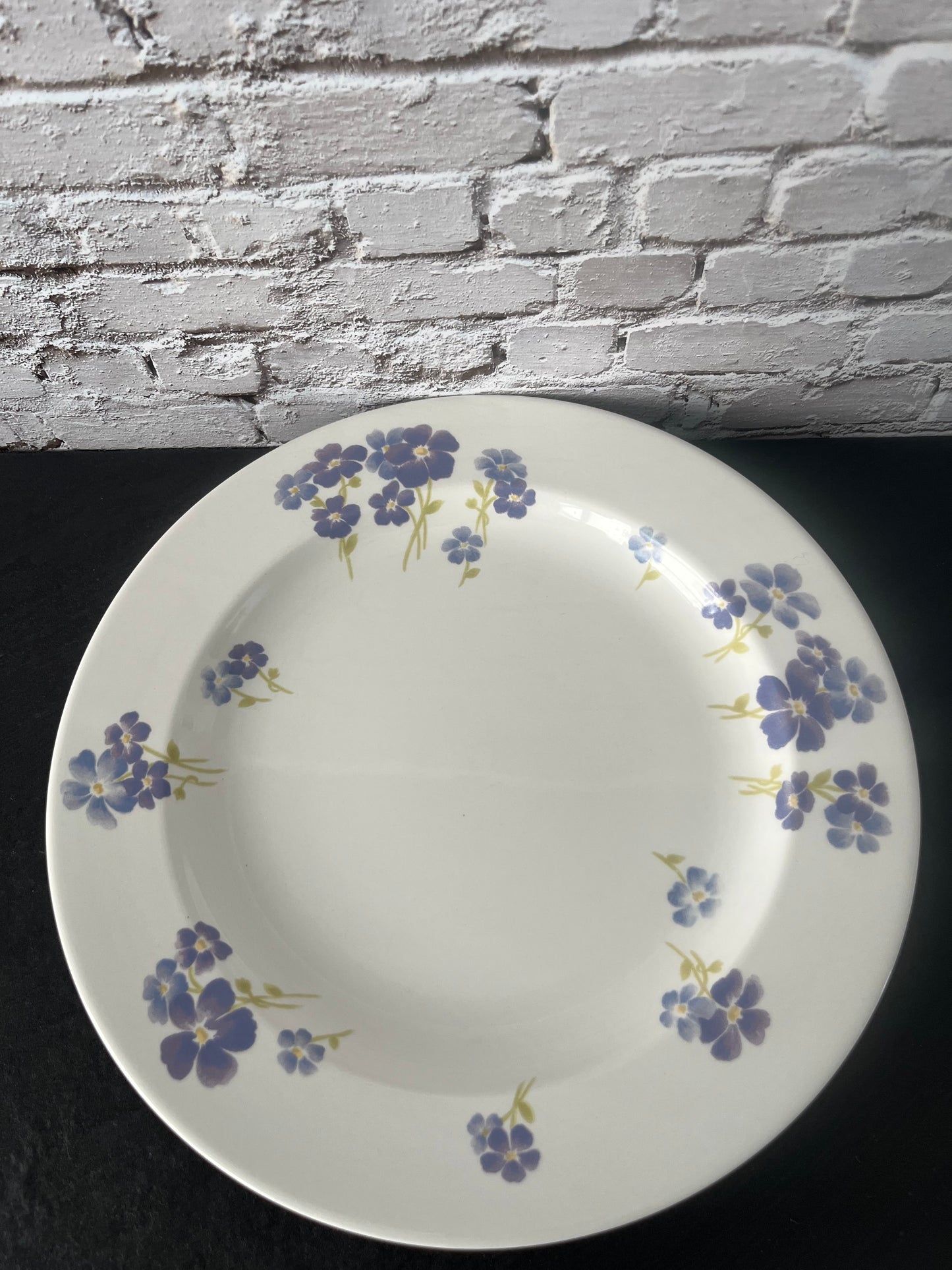 Martha Stewart MSE “Forget Me Not” 11” Dinner Plate – Late 1990s Cottage Floral – 1 Available