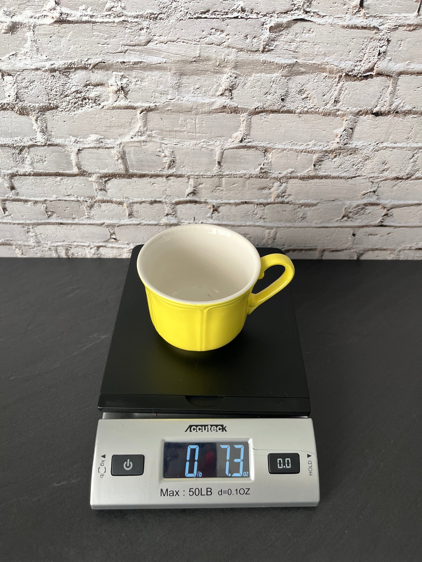 Vintage Sears Federalist Lemon Yellow Flat Cup – Ironstone Coffee Cup Japan 1970s (Pattern 4236)