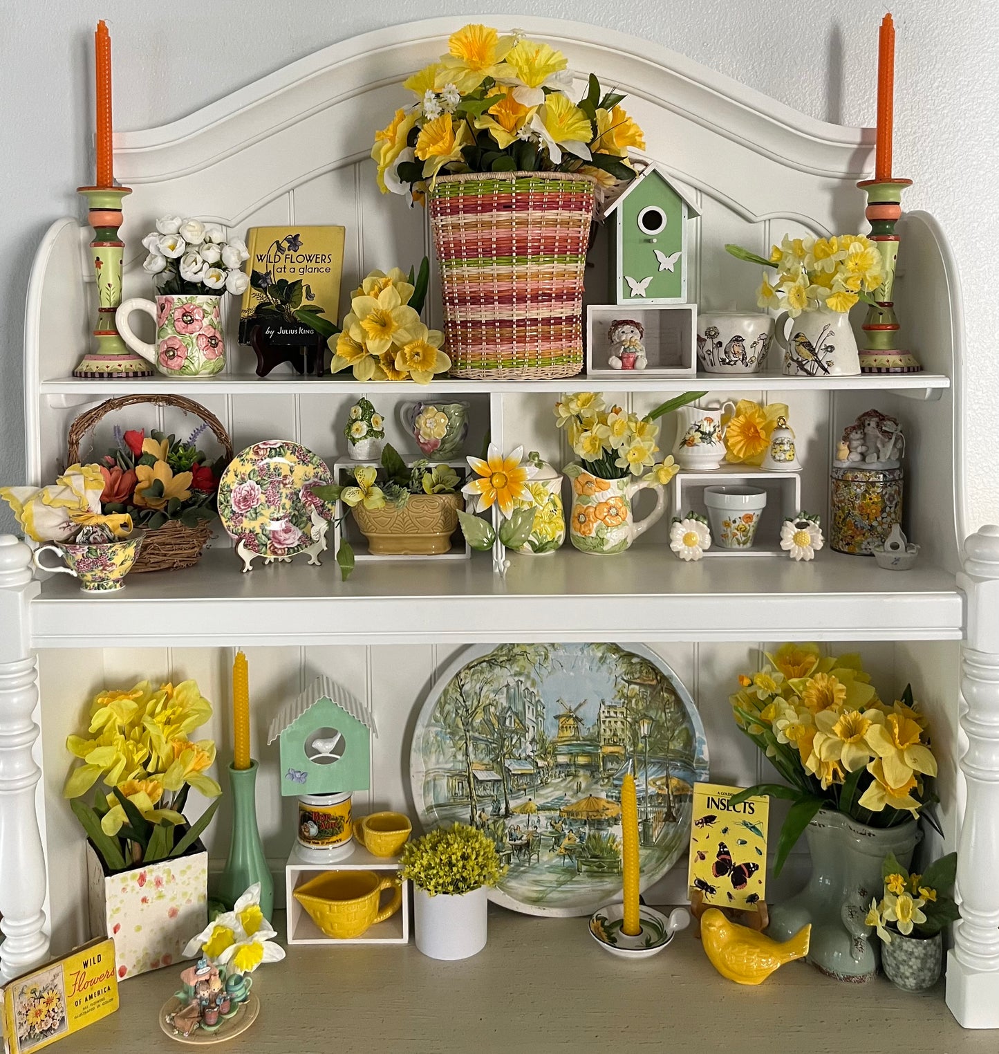 Vintage 1971 Daher Decorated Ware Tin Tray - 16” -European Street Scene