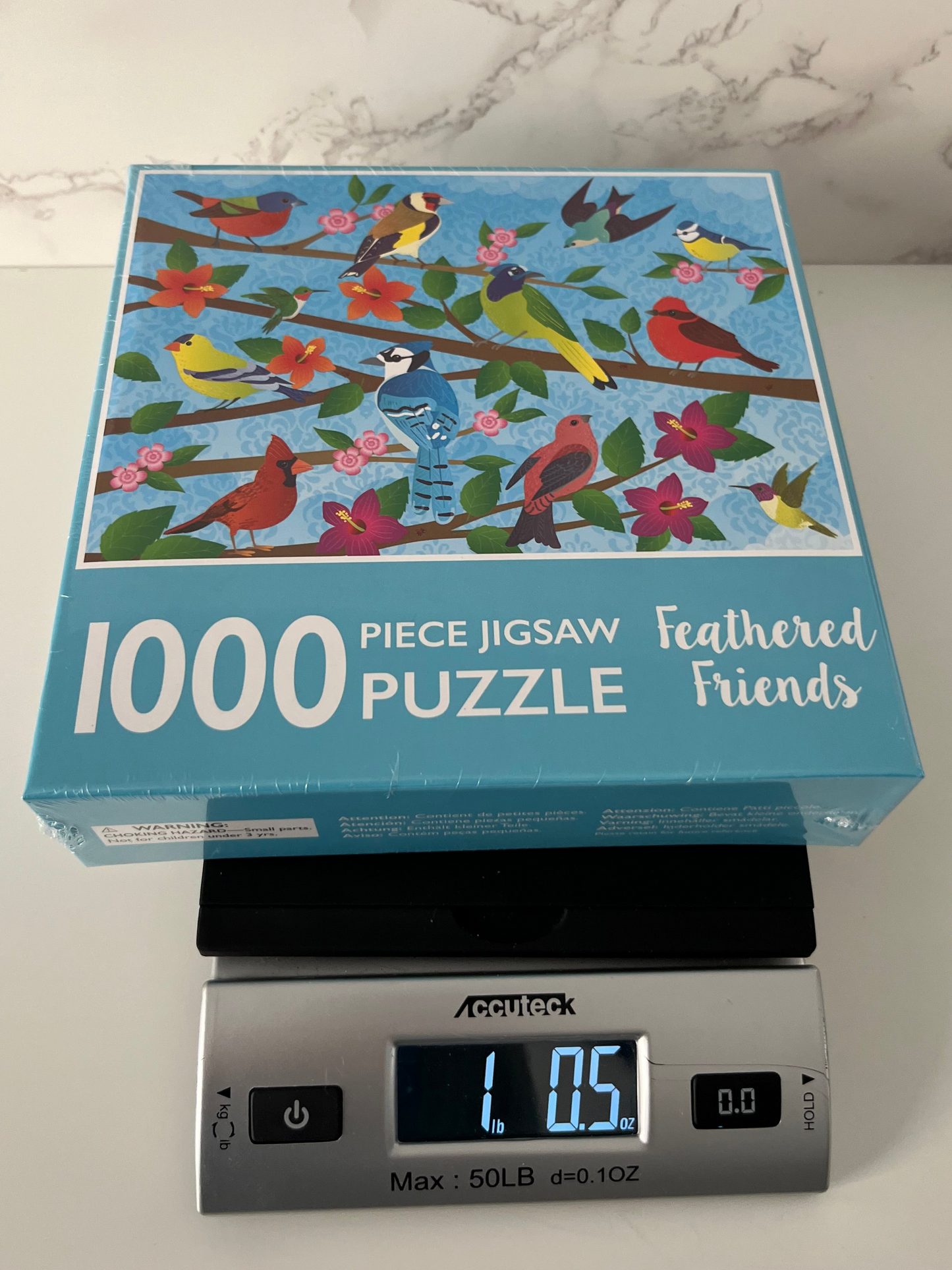 2020s Feathered Friends Bird & Floral 1000 Piece Jigsaw Puzzle — Factory Sealed — Retro-Inspired Nature Illustration — 2021 Contemporary Collectible