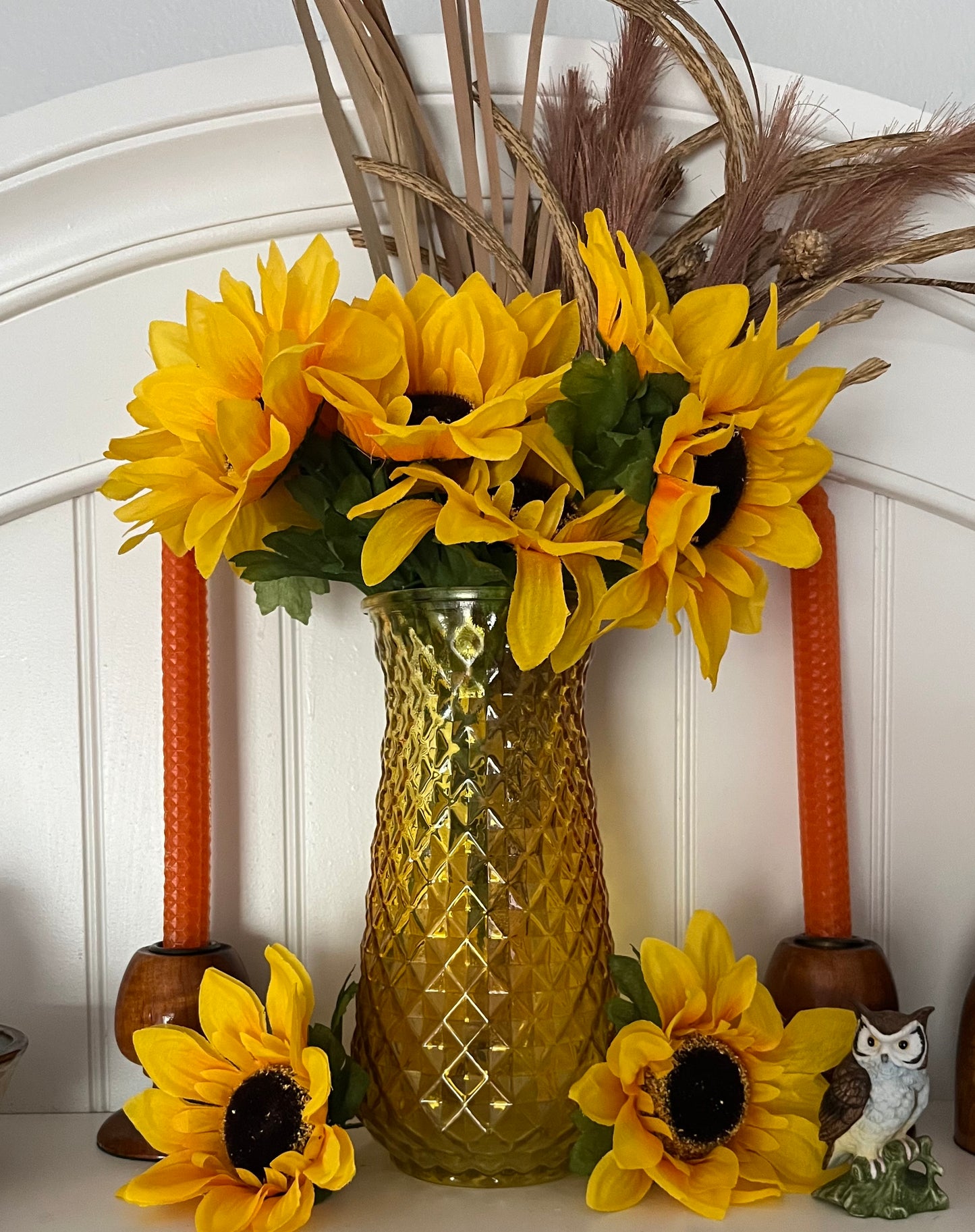Vintage Turned in Myrtle Wood With  Brass Inset Metal Cups Taper Candle Holders (c.1970s) – Pair