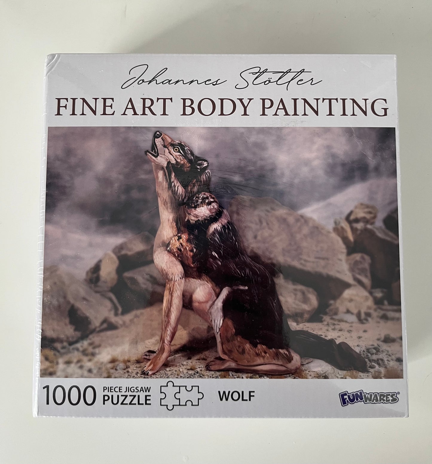 Fine Art Body Painting Wolf Puzzle — Johannes Stötter Illusion Art — Sealed 1000 Piece Puzzle — 2020s Contemporary