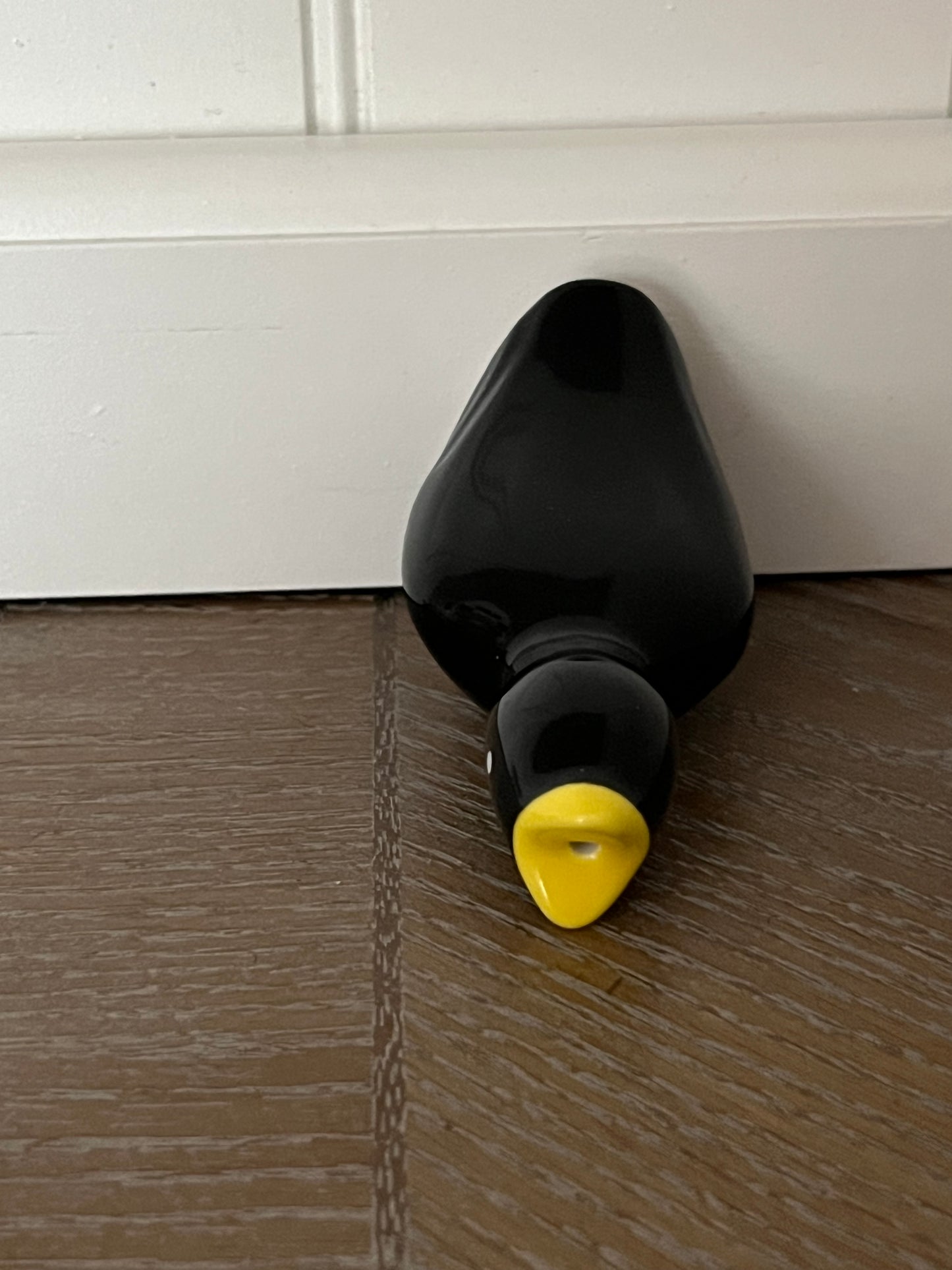 Vintage Blackbird Ceramic Pie Bird Pie Funnel – Black & Yellow Baking Vent – 3” Curated Shelf & Trinket Display Décor