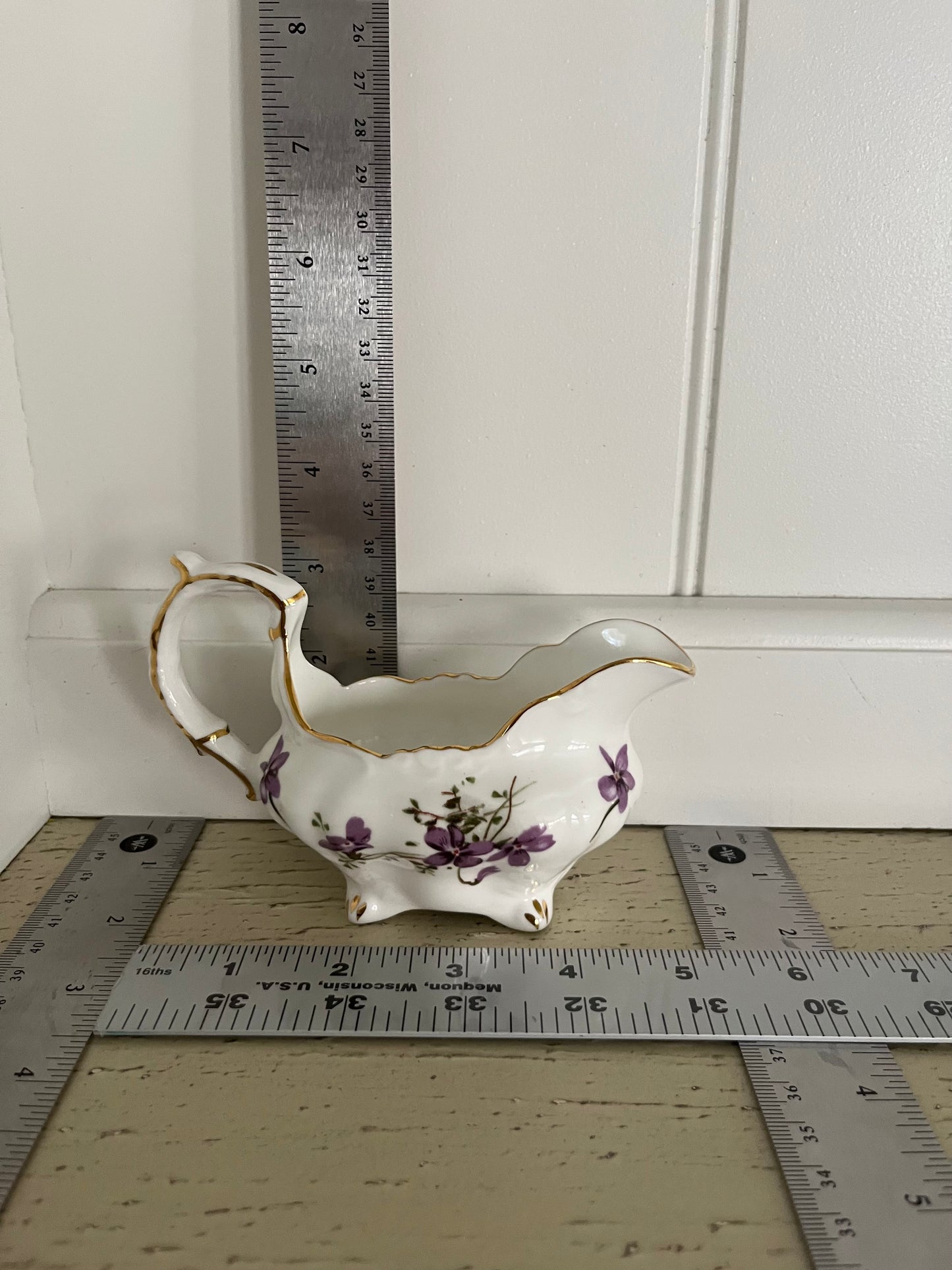 Vintage c 1970’s  Hammersley Victorian Violets Floral English Bone China CreamerJug  by Spode Group