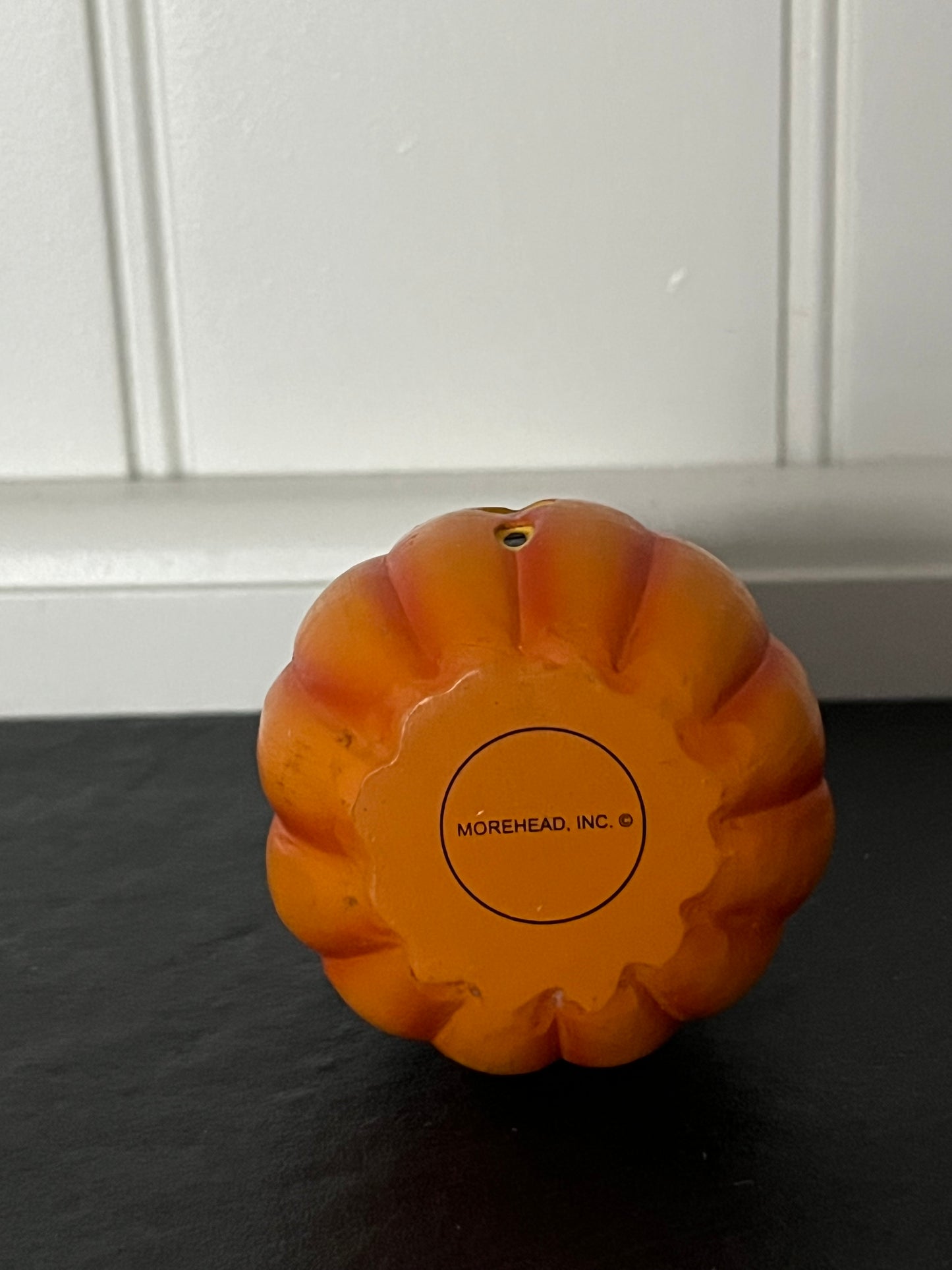 Vintage 1980’s Small Morehead Frog Costume Child on Jack-O’-Lantern Figurine,  Teenie Halloweenies | Curated Shelf & Trinket Display Décor