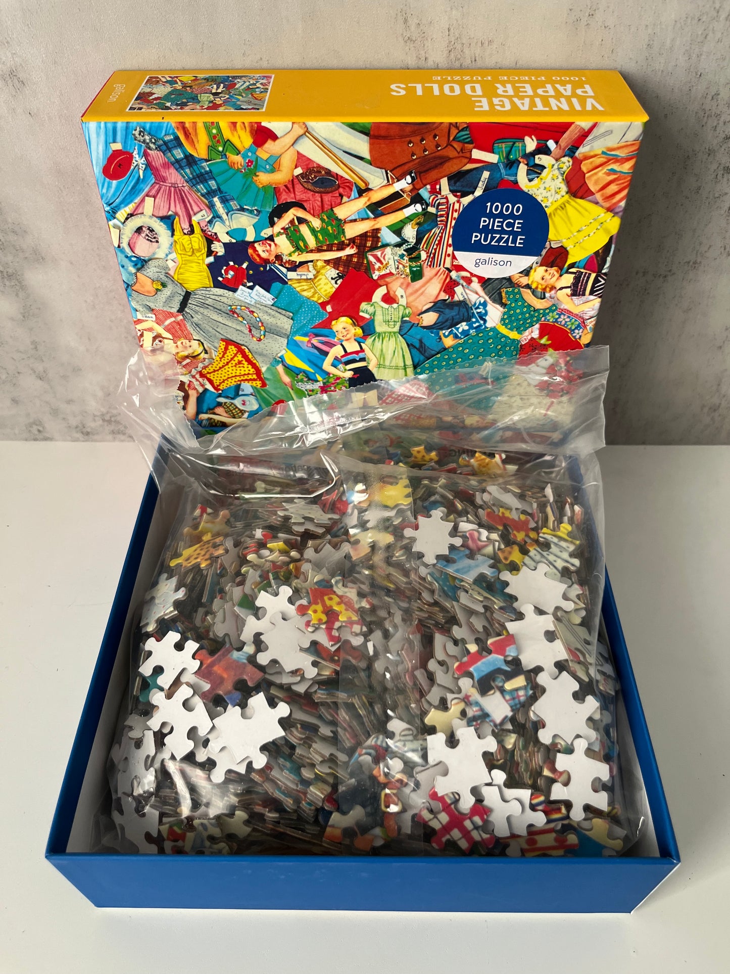 1000 Piece 2010s Galison “Vintage Paper Dolls” Collage Jigsaw Puzzle — Retro Fashion Ephemera Style (Sealed Pieces)