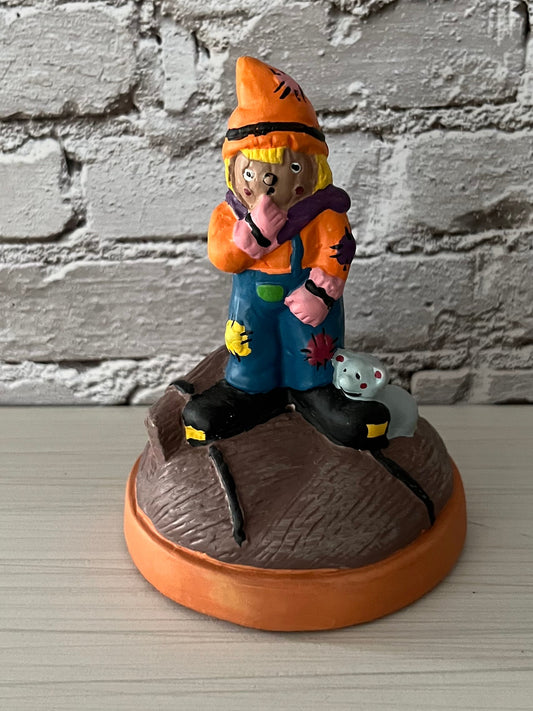 Vintage 1990s Fall Scarecrow Decorative Cookie Press – Whimsical Folk Art Autumn Kitchen Tool