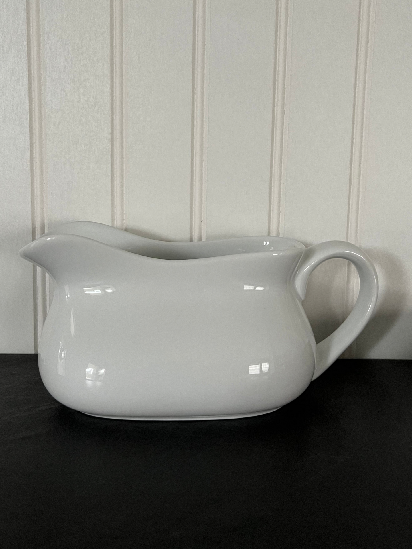 Vintage-Inspired White Ceramic Porcelain Gravy Boat by Target Home -