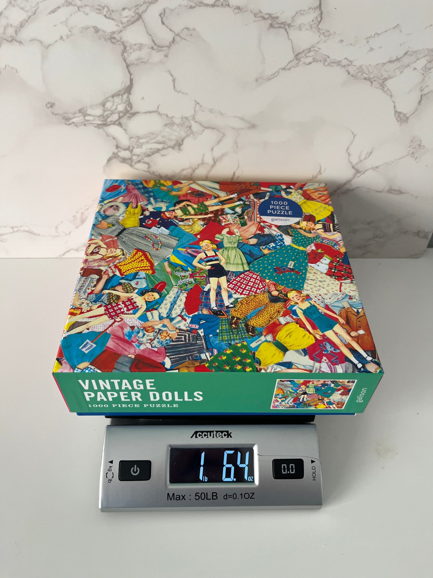 1000 Piece 2010s Galison “Vintage Paper Dolls” Collage Jigsaw Puzzle — Retro Fashion Ephemera Style (Sealed Pieces)