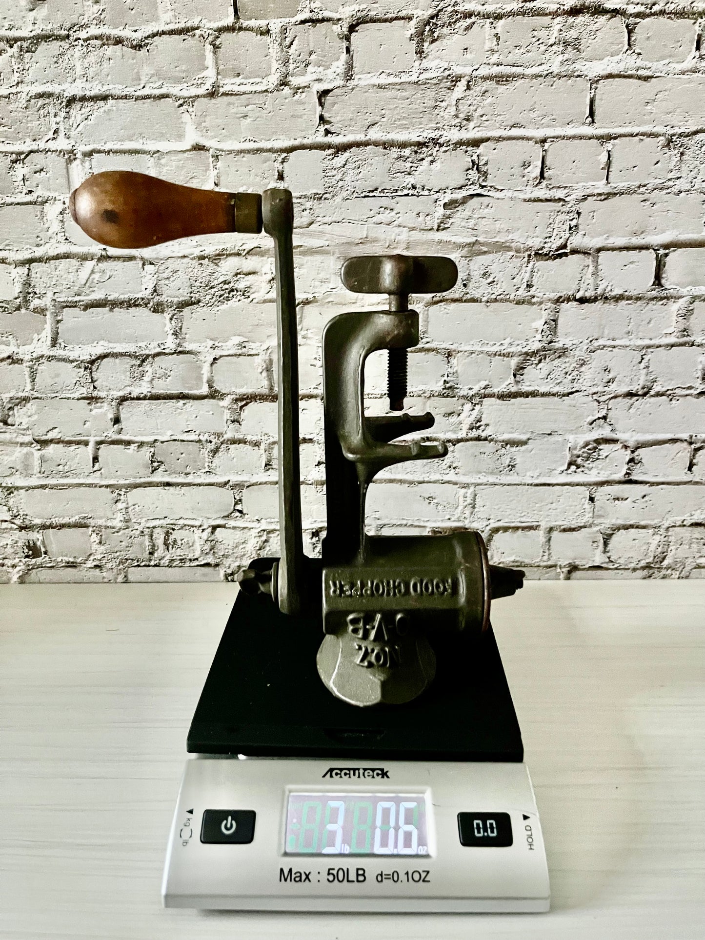 Antique Early 1900s Enterprise Manufacturing Company  No. 7 Cast Iron Food Chopper Grinder w/ Wood Handle | Primitive Farmhouse Kitchen Tool