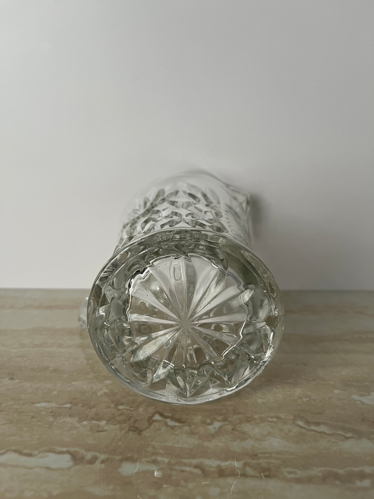 Vintage Anchor Hocking Prescut Pineapple & Fan Glass Creamer Pitcher – Early American Pressed Glass – 1960s Hospitality Pattern