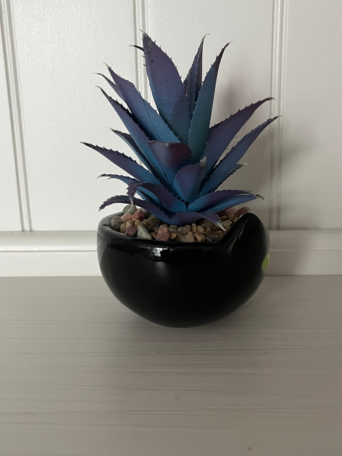 Retro Black Cat Faux Succulent Planter | Halloween Décor