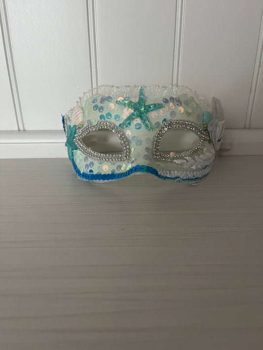 Under the Sea Sequin Masquerade Mask – Mermaid Shell & Starfish Theme (2010s)