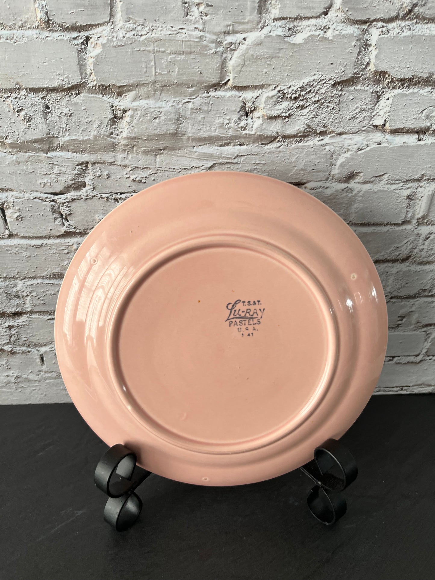 Vintage 1940s TS&T Lu-Ray Pastels Pink Salad Plate – 8” – Taylor Smith & Taylor – USA