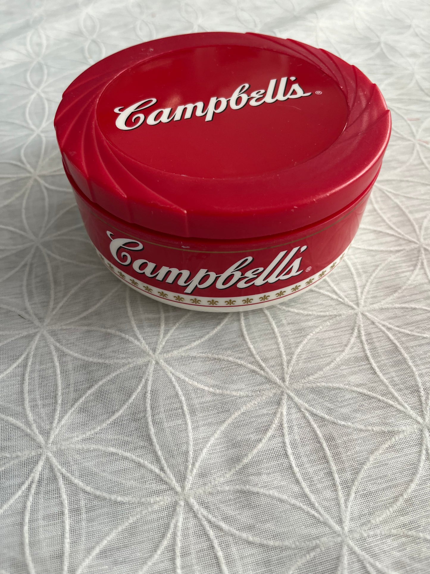 Vintage Style Campbell’s Kitchen Canister – Red Storage Container c.2000