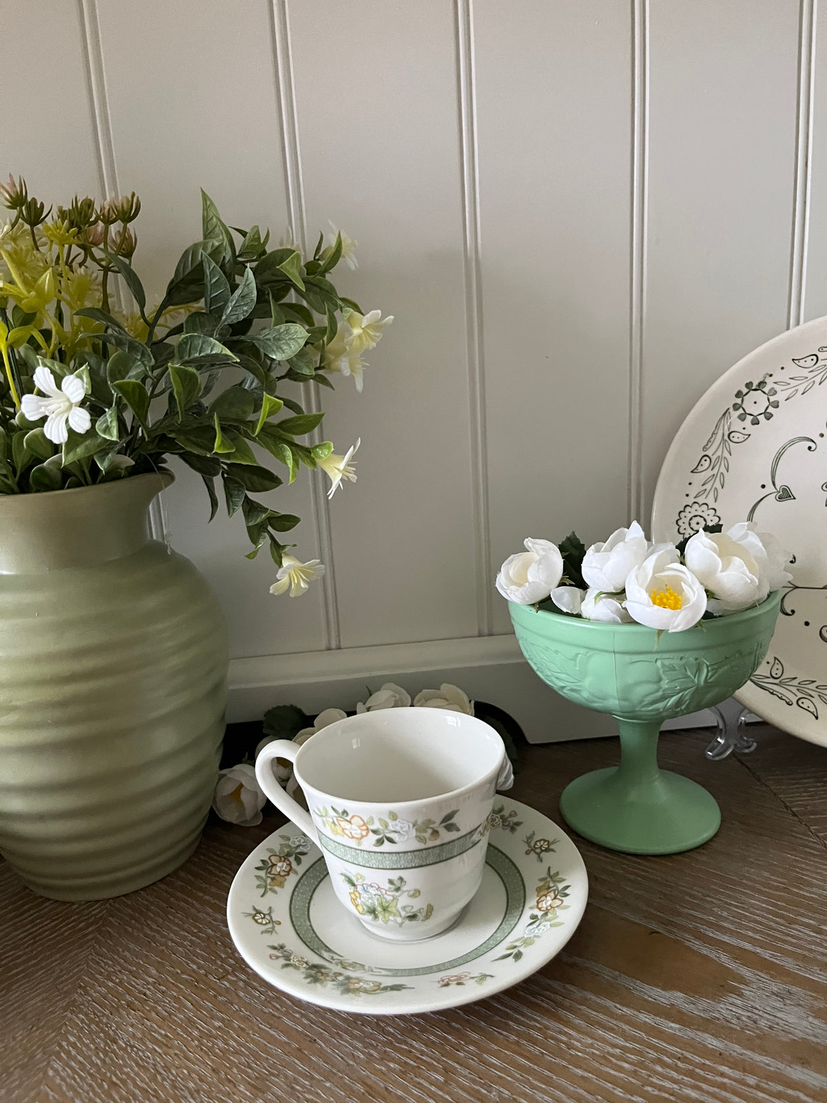 Vintage Royal Doulton Tonkin TC1107 Cup & Saucer – 1970s English Floral China