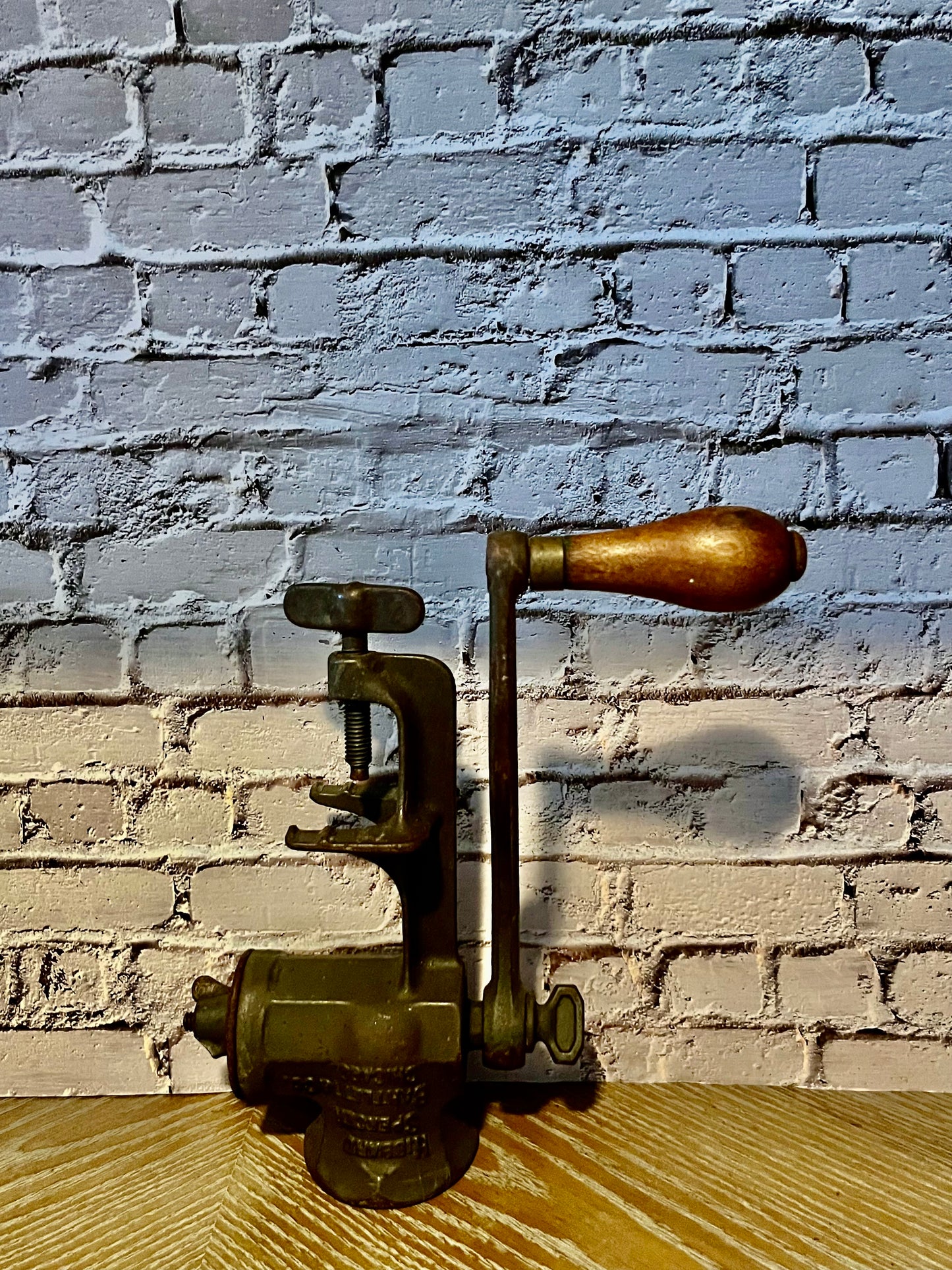 Antique Early 1900s Enterprise Manufacturing Company  No. 7 Cast Iron Food Chopper Grinder w/ Wood Handle | Primitive Farmhouse Kitchen Tool