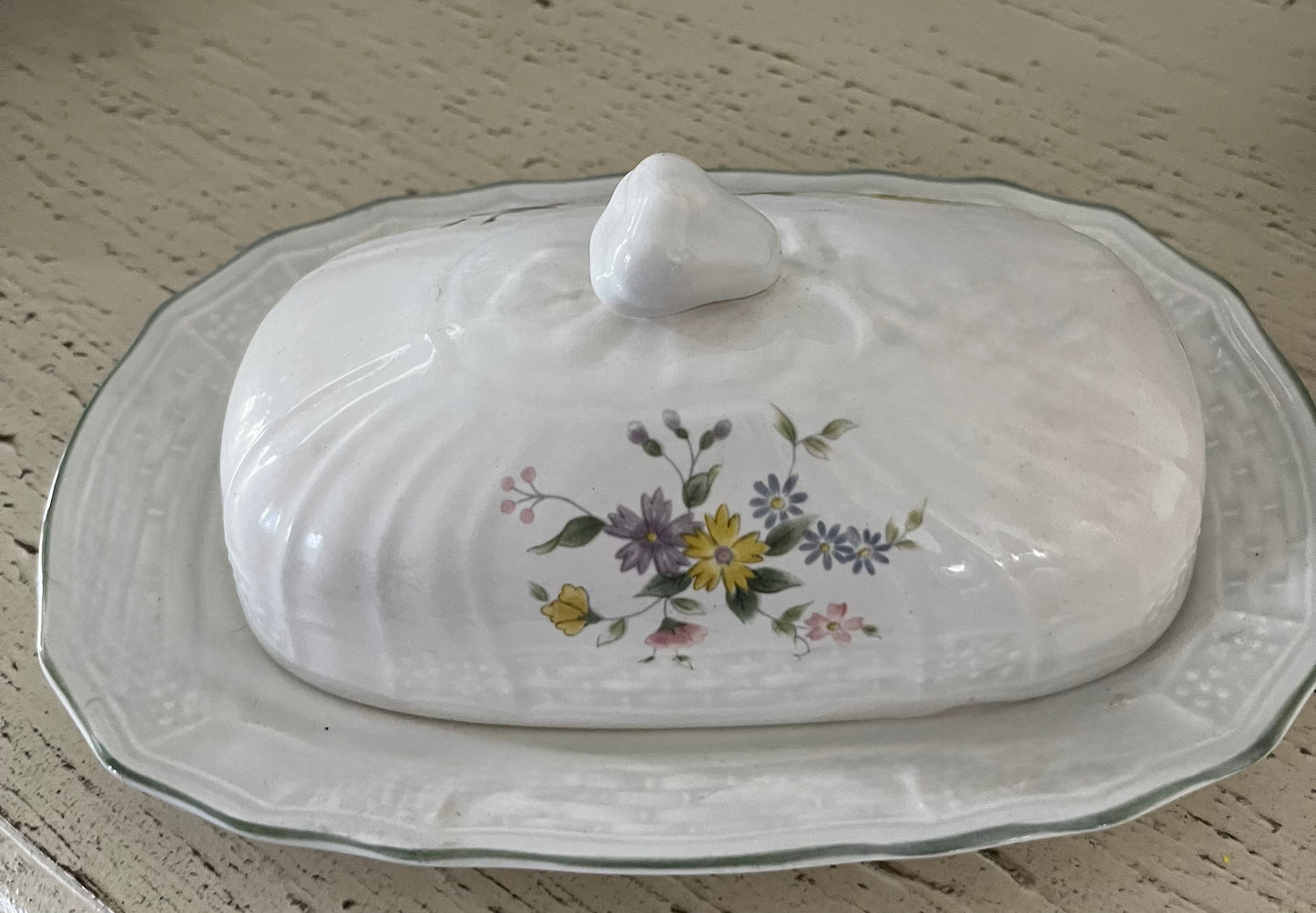 Vintage 1980’s Mikasa Butter Dish with Lid - Renaissance Antique Rose