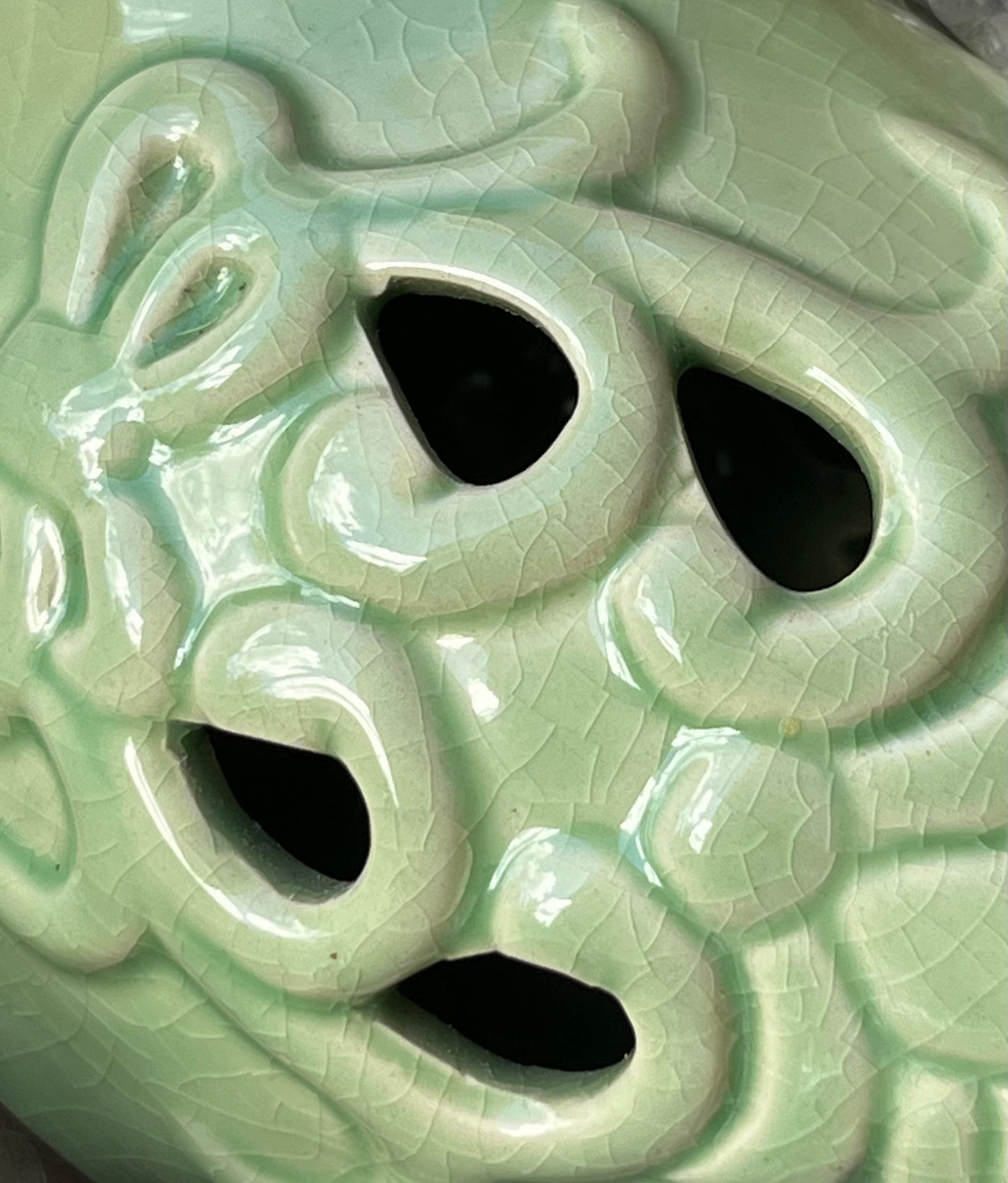 Ceramic Decorative Bird Potpourri Sachet Fragrance Holder - Beautiful Green Crazing