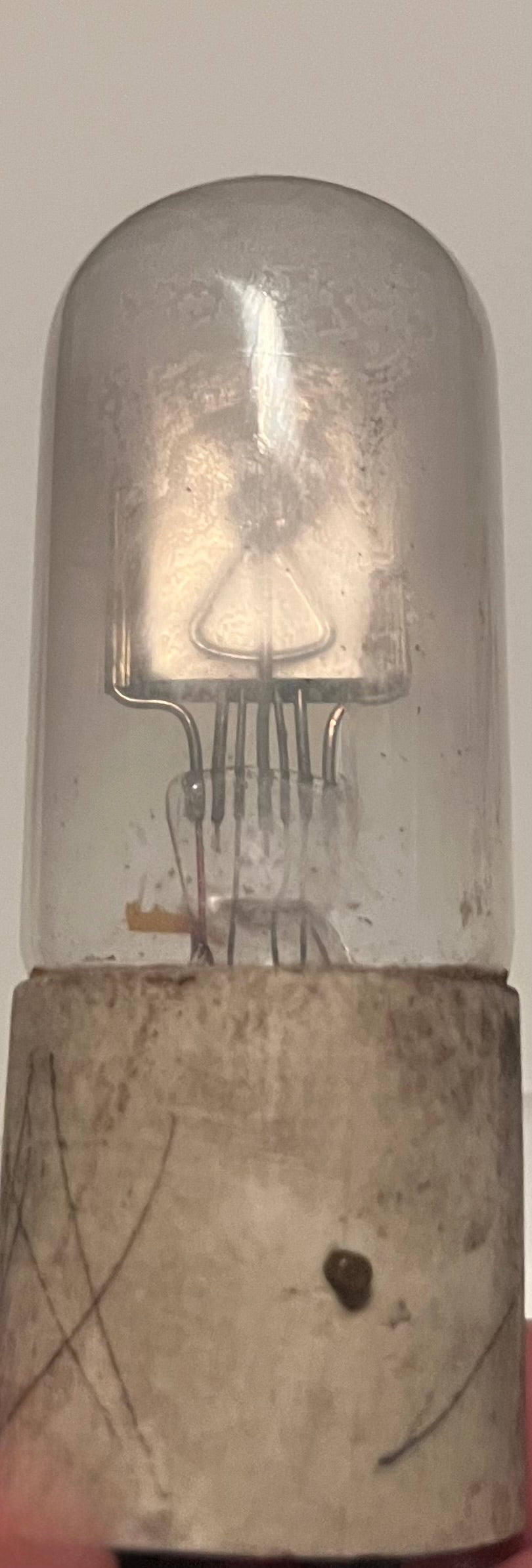 Antique c.1924 De Forest Audion Vacuum Tube Collectible | Likely DV-5 | Isolantite 4-Pin Radio Amplifier